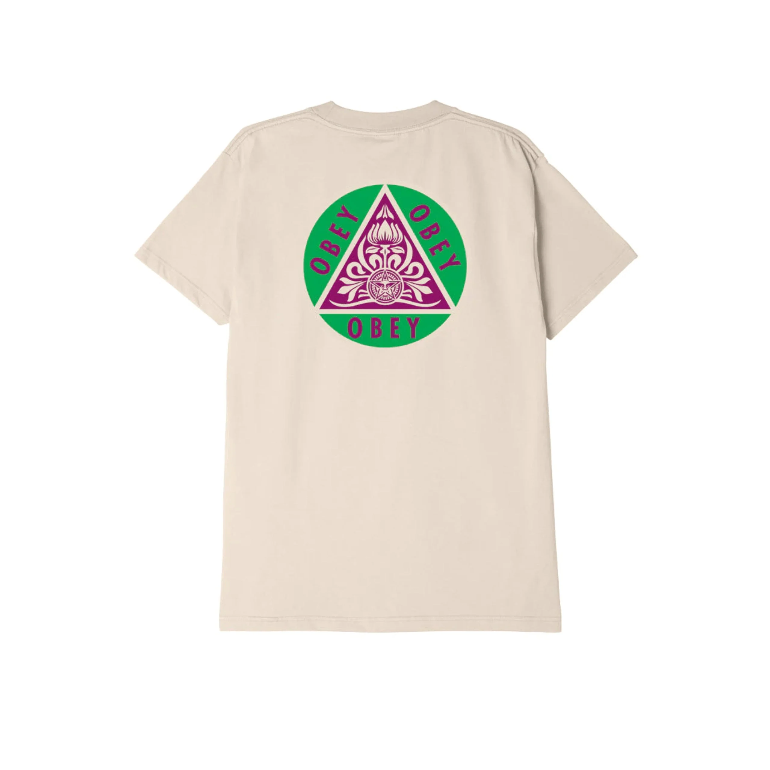 OBEY Pyramid T-Shirt - Cream - Image 2