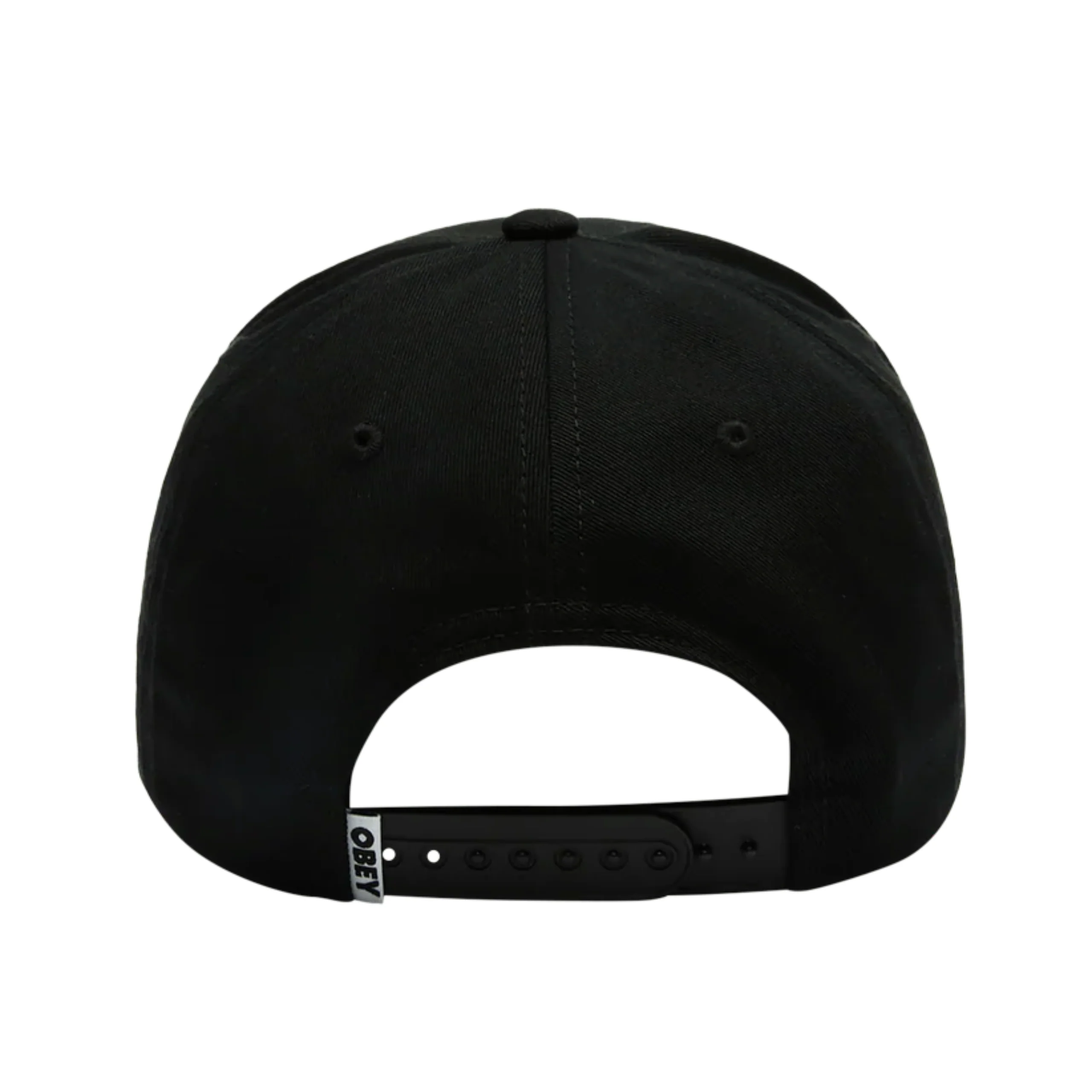 OBEY Ranch 5 Panel Snapback Cap Hat - Black - Image 2
