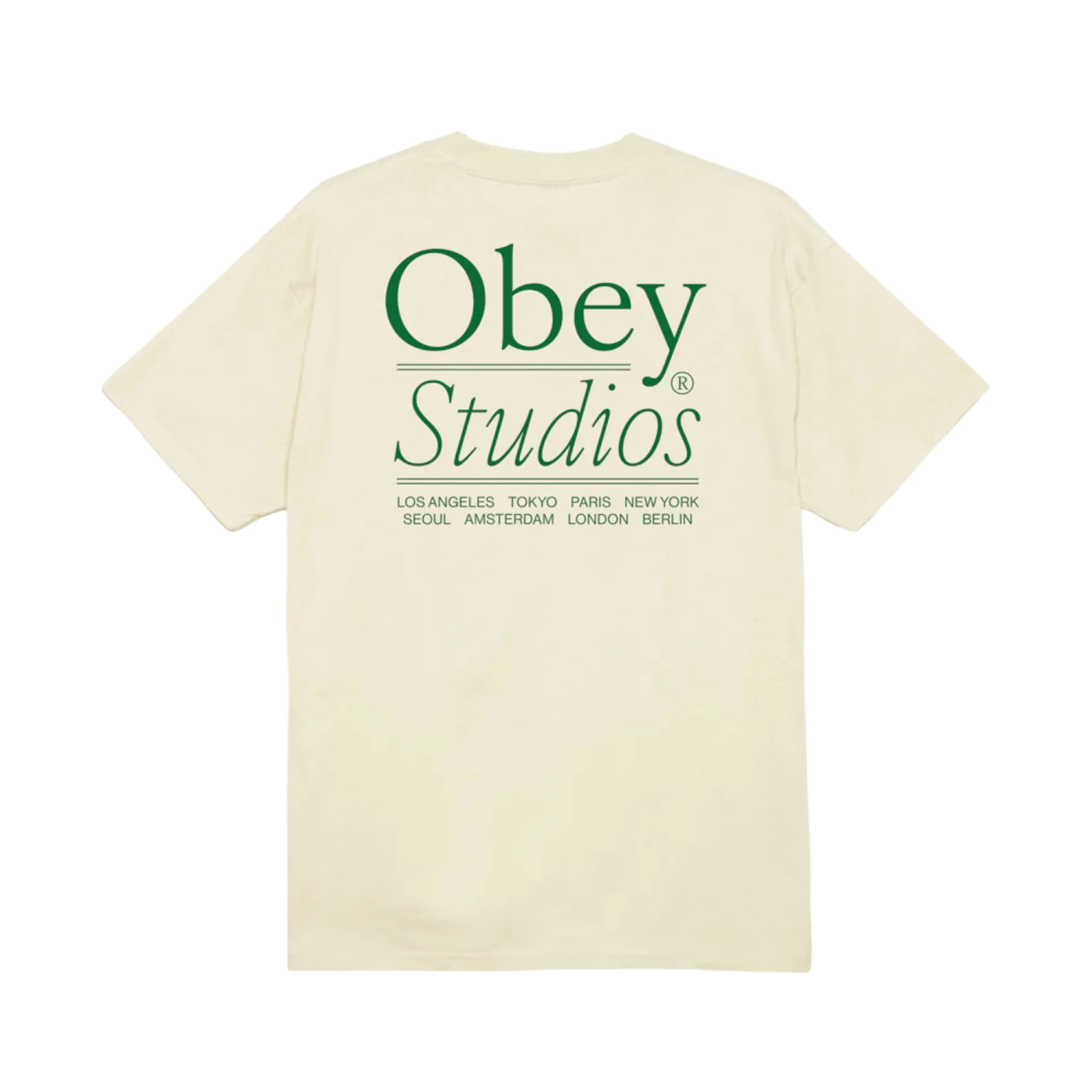 OBEY Studios T-Shirt - Cream - Image 2