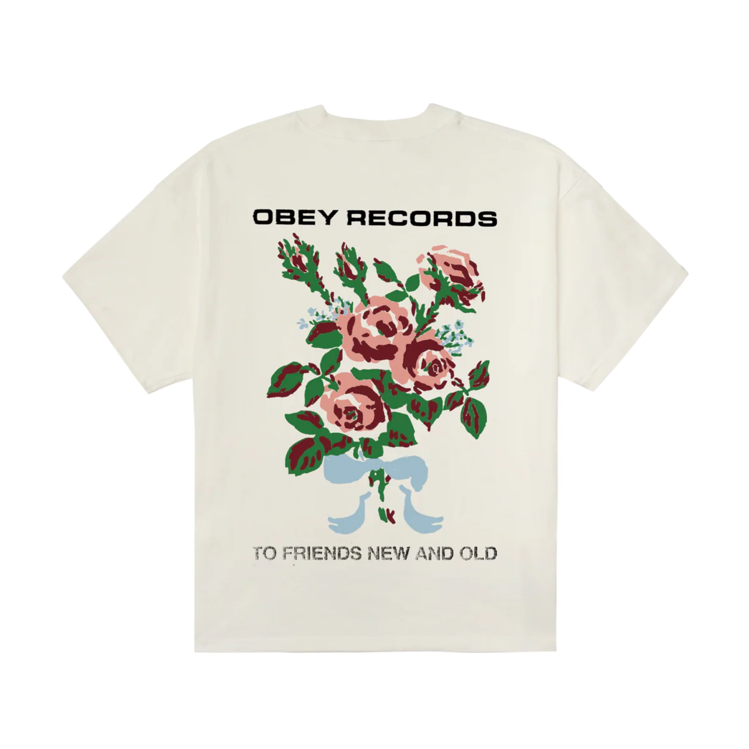 OBEY To New Friends And Old T-Shirt - Vintage White - Image 2