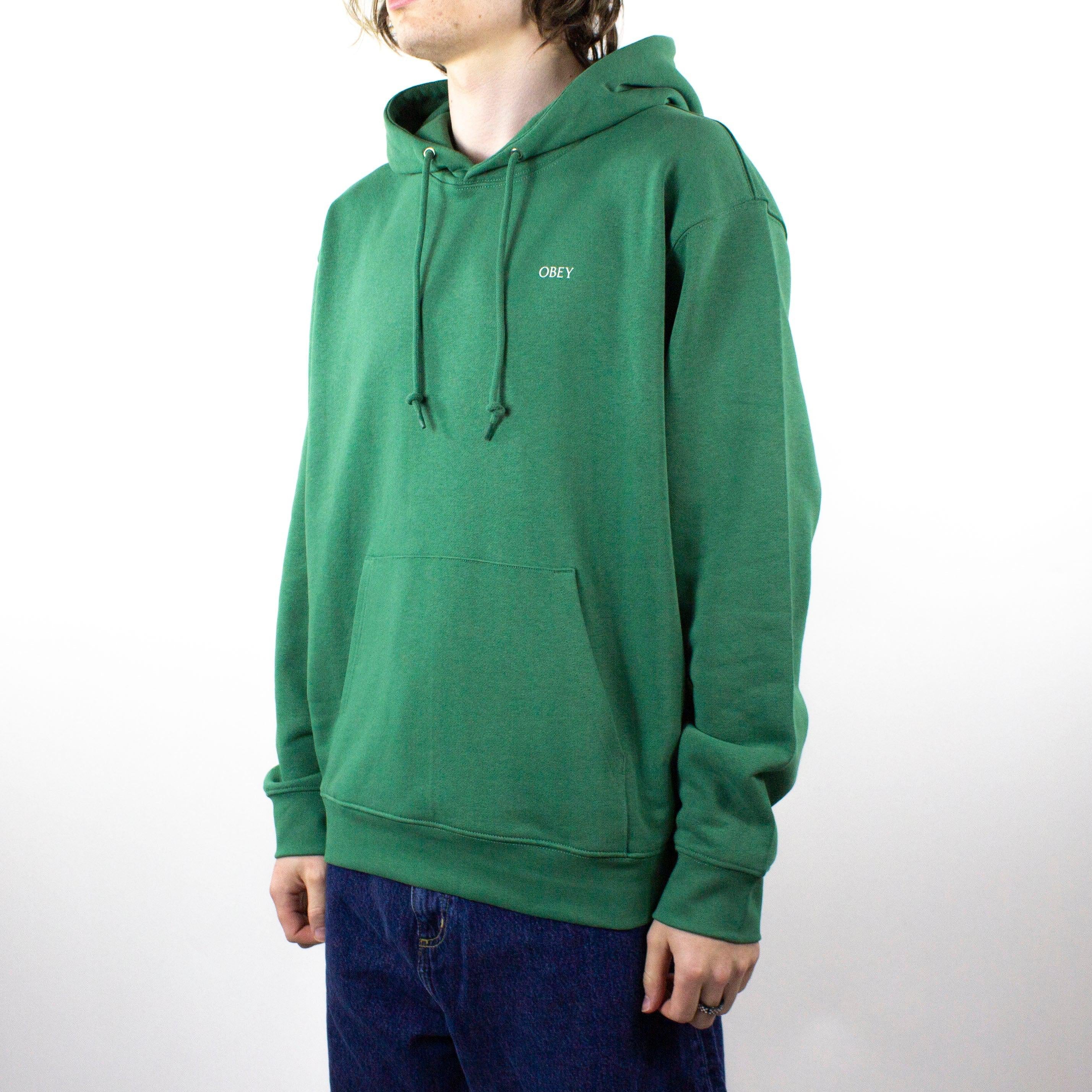 OBEY Torn Icon Face Hoodie - Palm Leaf - Image 3