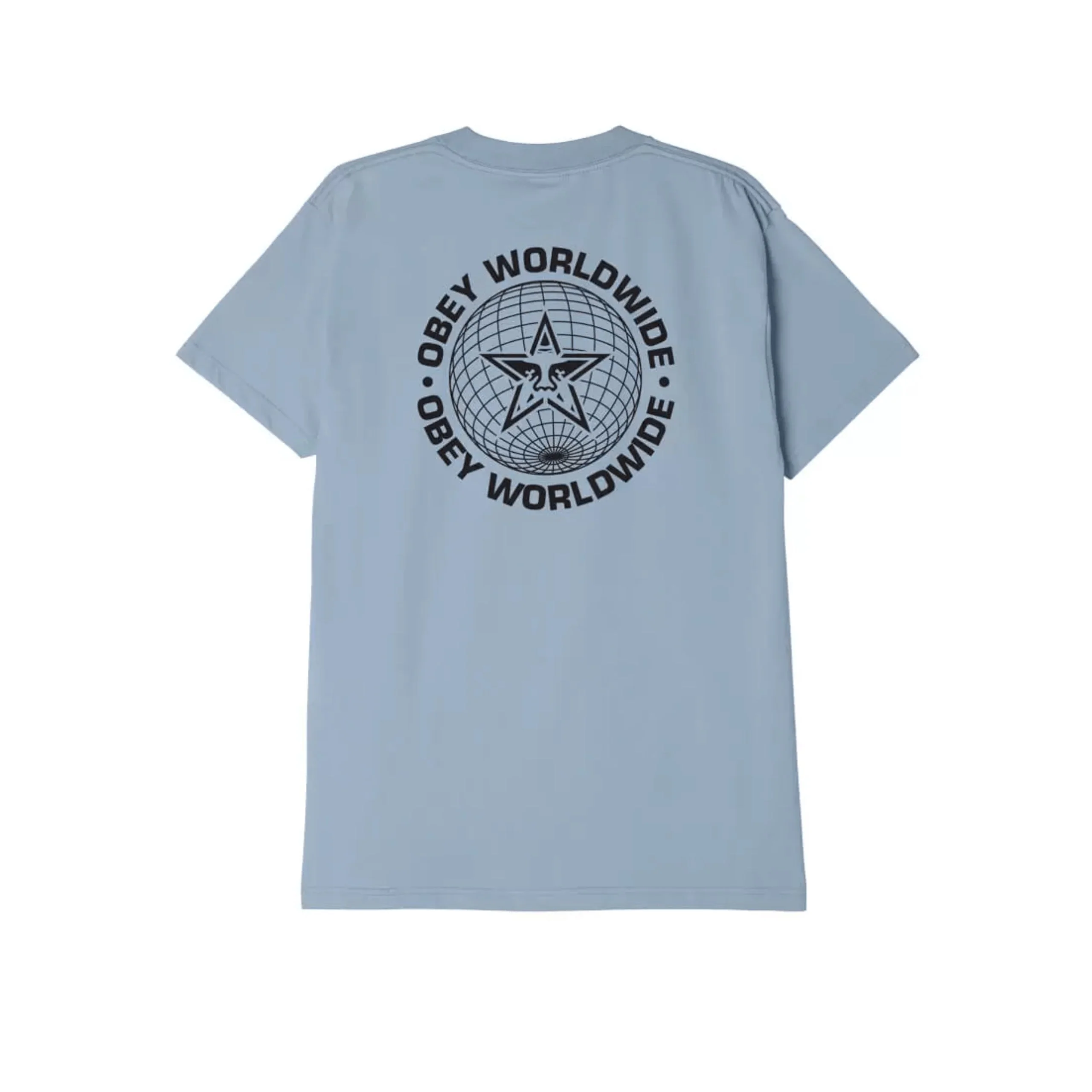 OBEY Worldwide Globe T-Shirt - Good Grey - Image 2