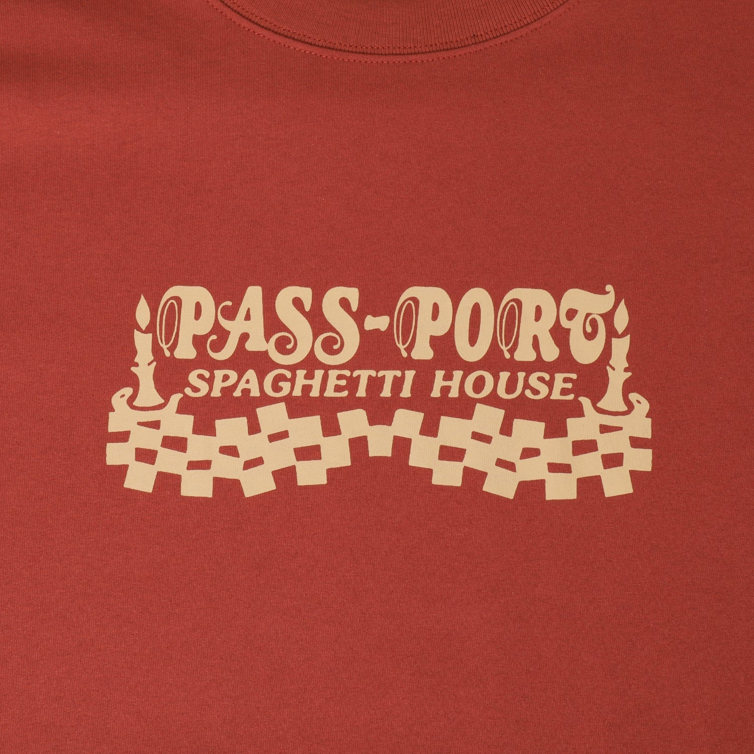 Pass Port Spag House T-Shirt - Brick Red - Image 2