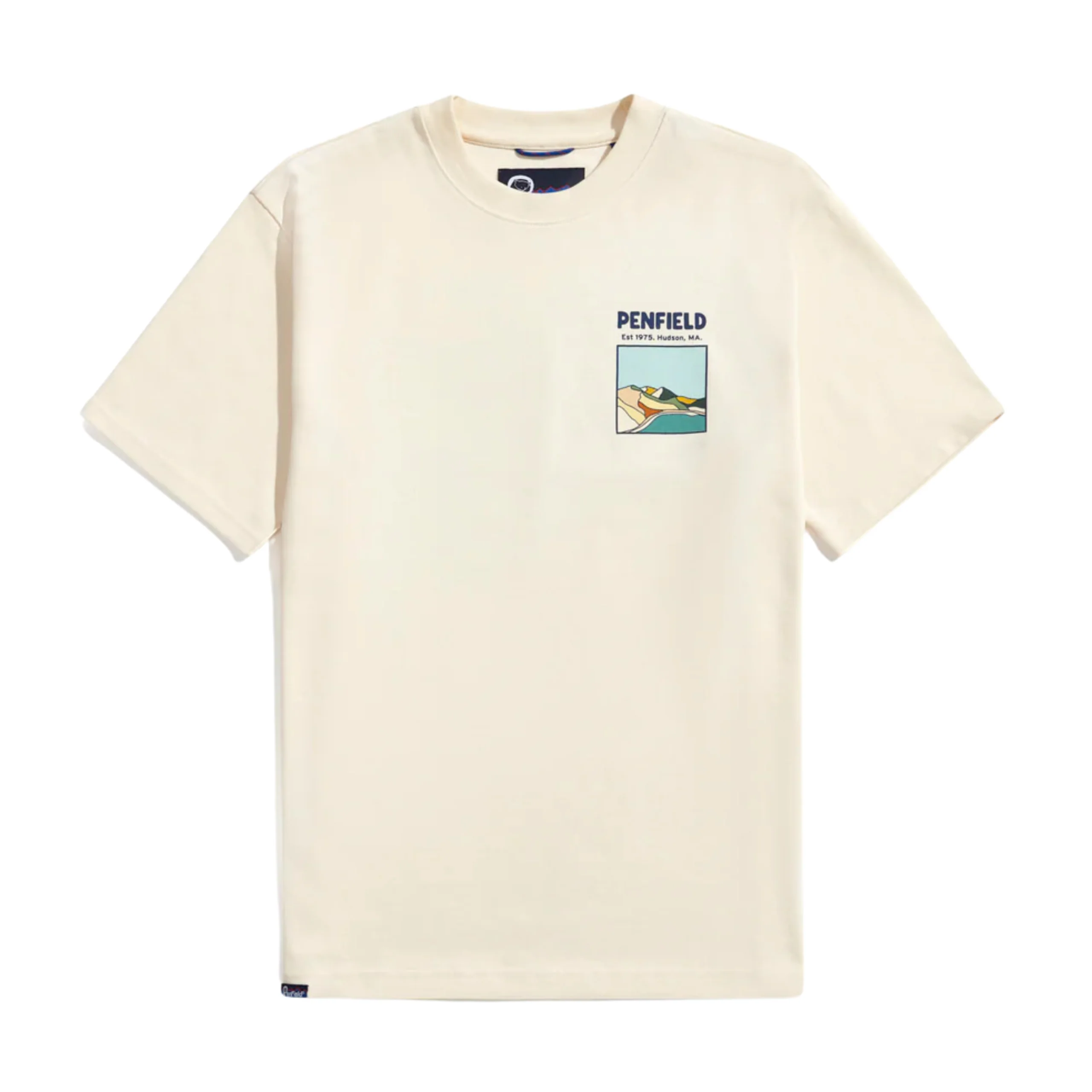 Penfield Block Landscape T-Shirt - Vanilla