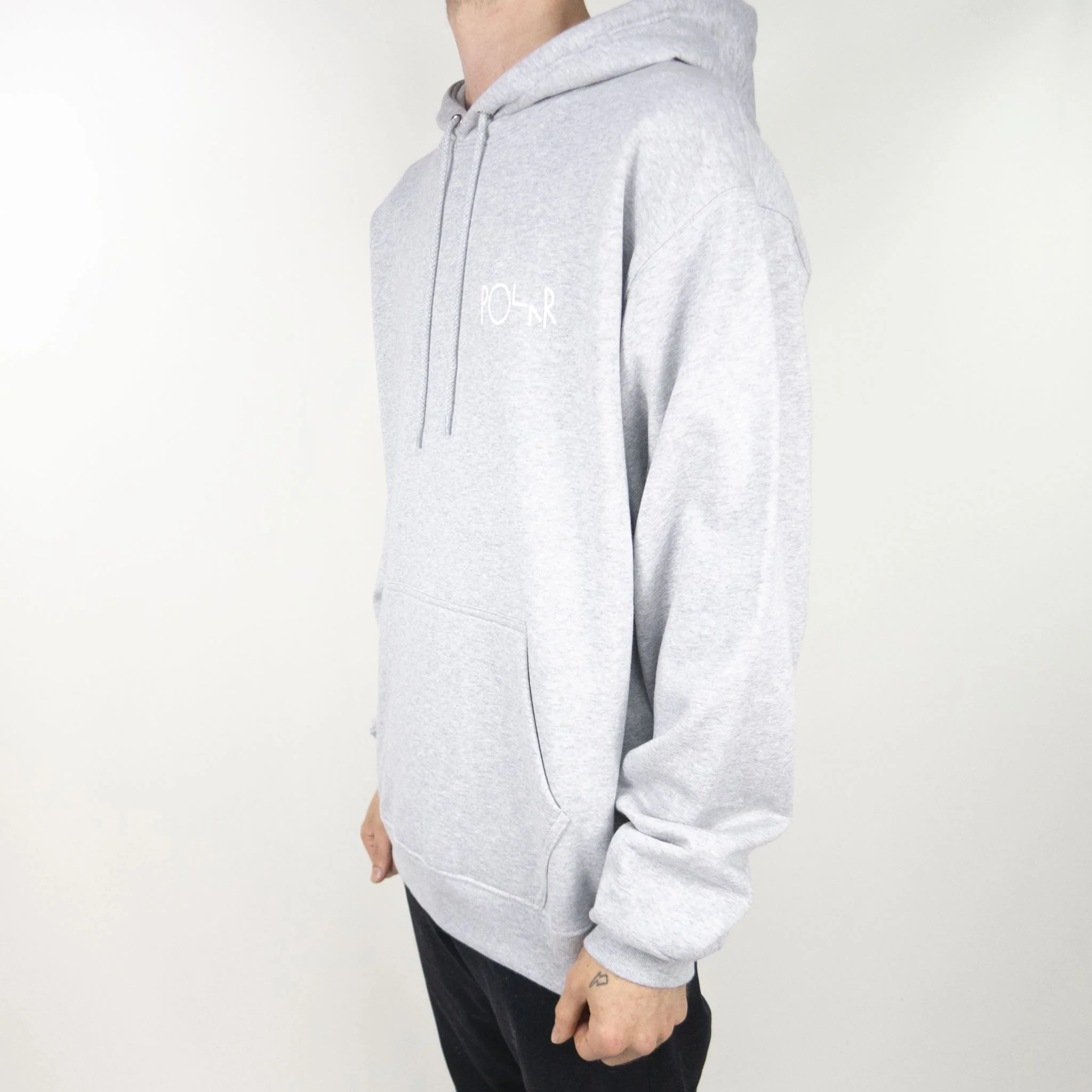 Polar Skate Co. 3 Tone Fill Logo Hoodie - Sport Grey - Image 3