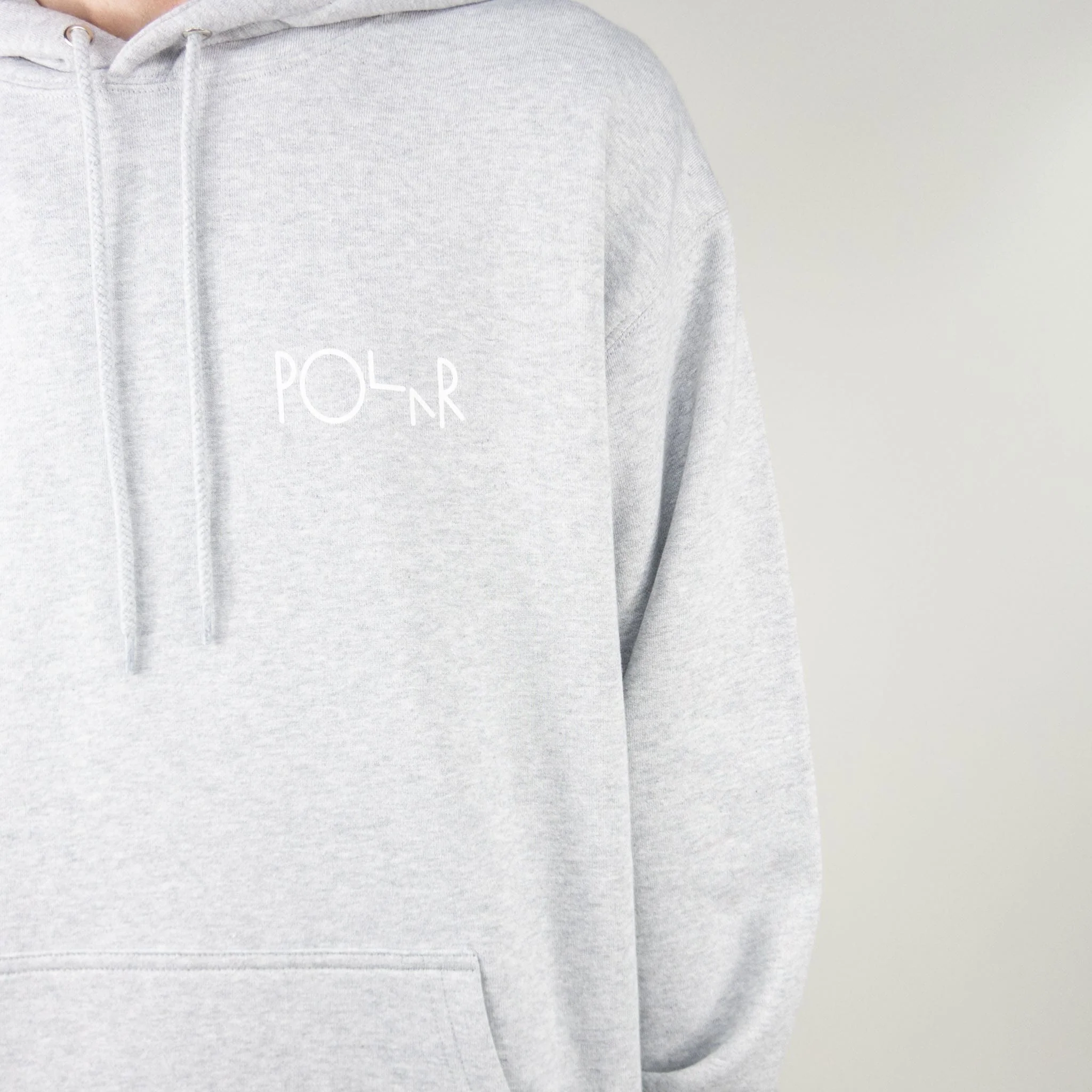 Polar Skate Co. 3 Tone Fill Logo Hoodie - Sport Grey - Image 4