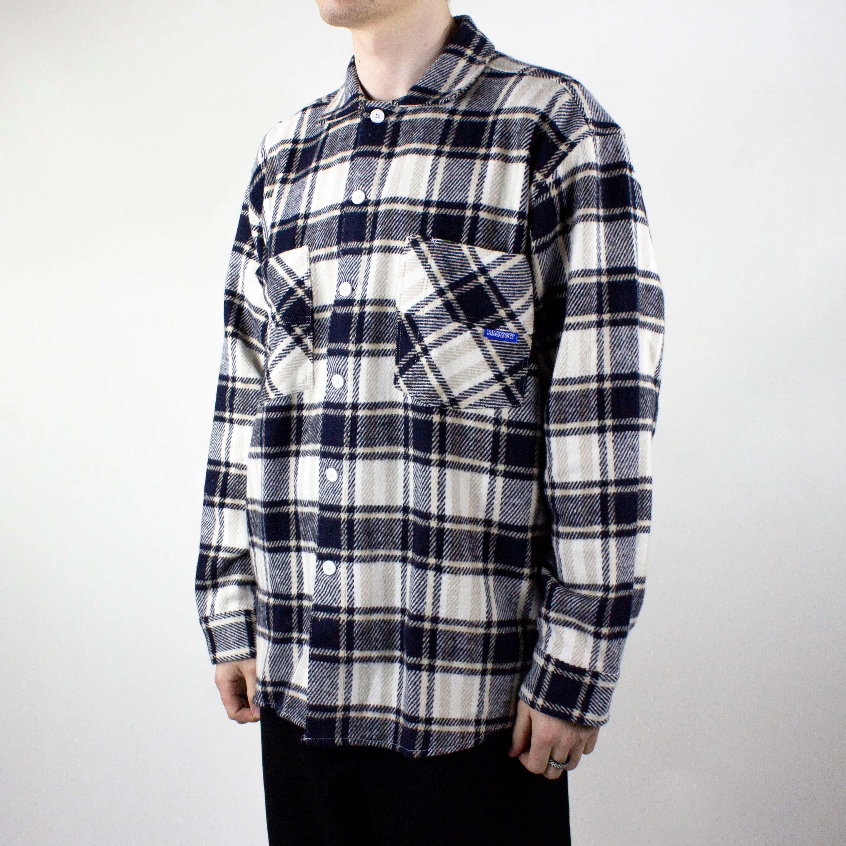 Polar Skate Co. Big Boy Flannel Shirt - Navy - Image 3