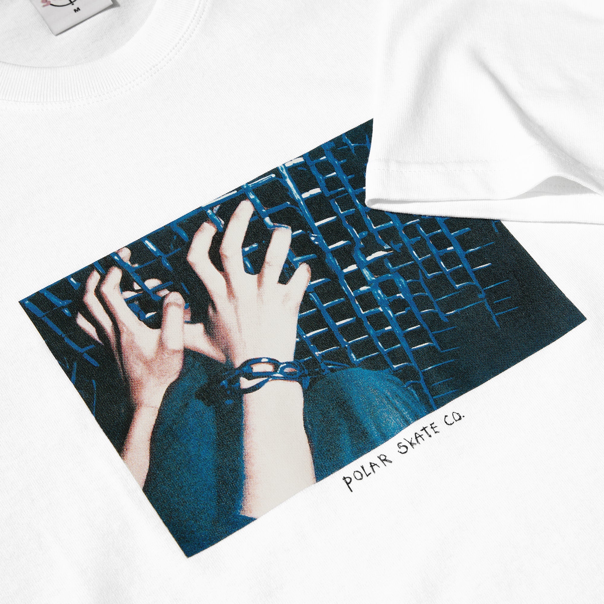 Polar Skate Co. Caged Hands T-Shirt – White - Image 3