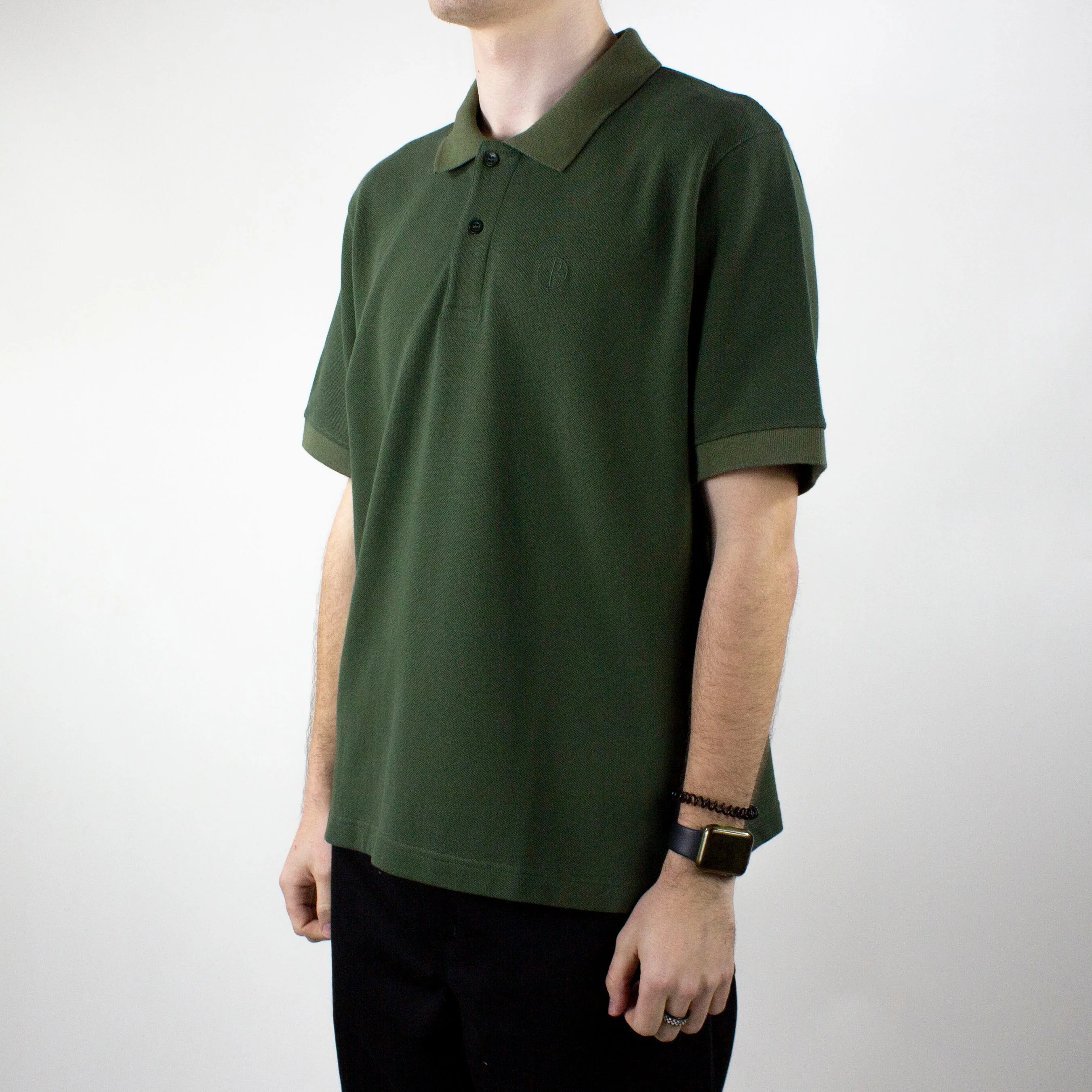 Polar Skate Co. Duo Polo Shirt - Dark Olive - Image 3