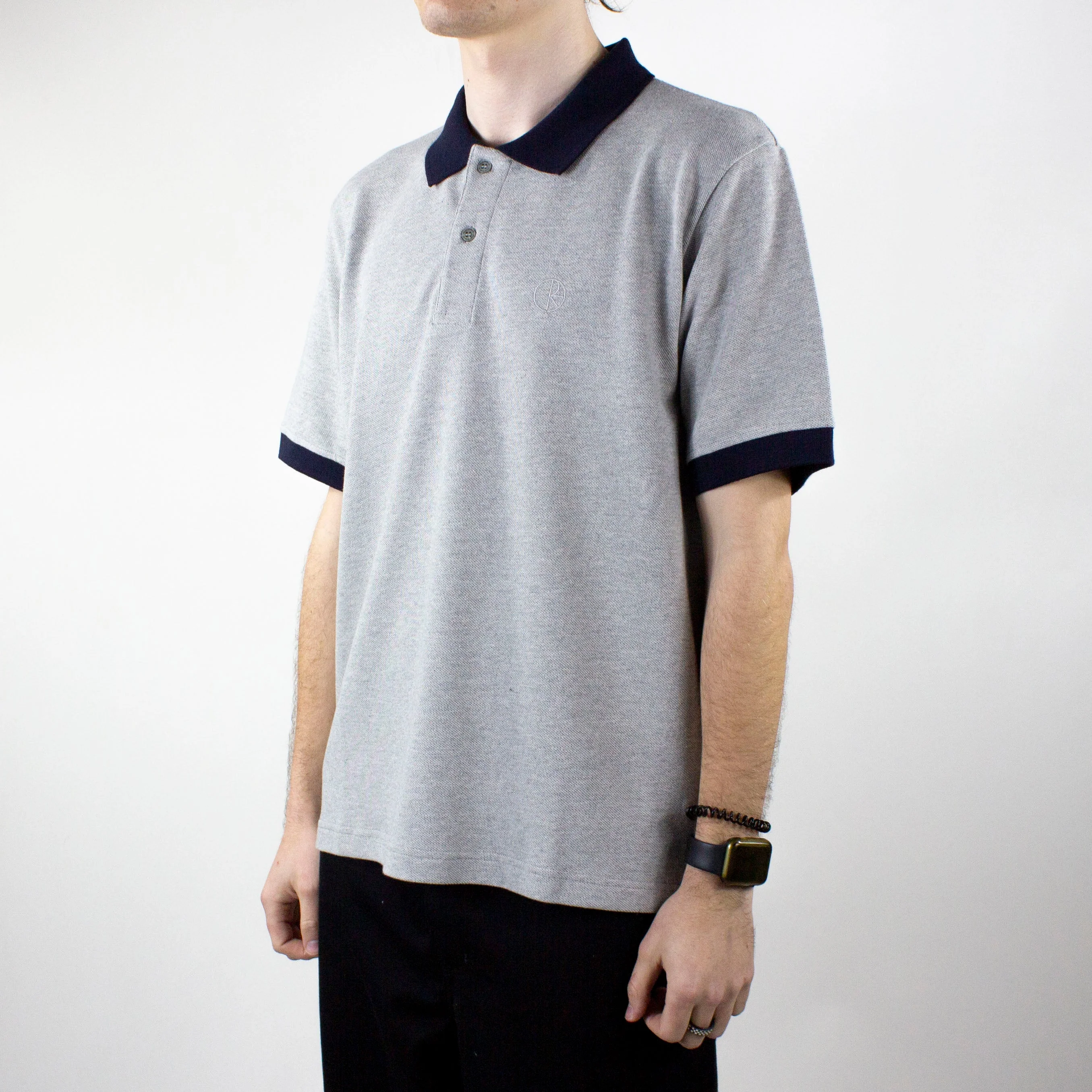 Polar Skate Co. Duo Polo Shirt - Heather Grey - Image 3