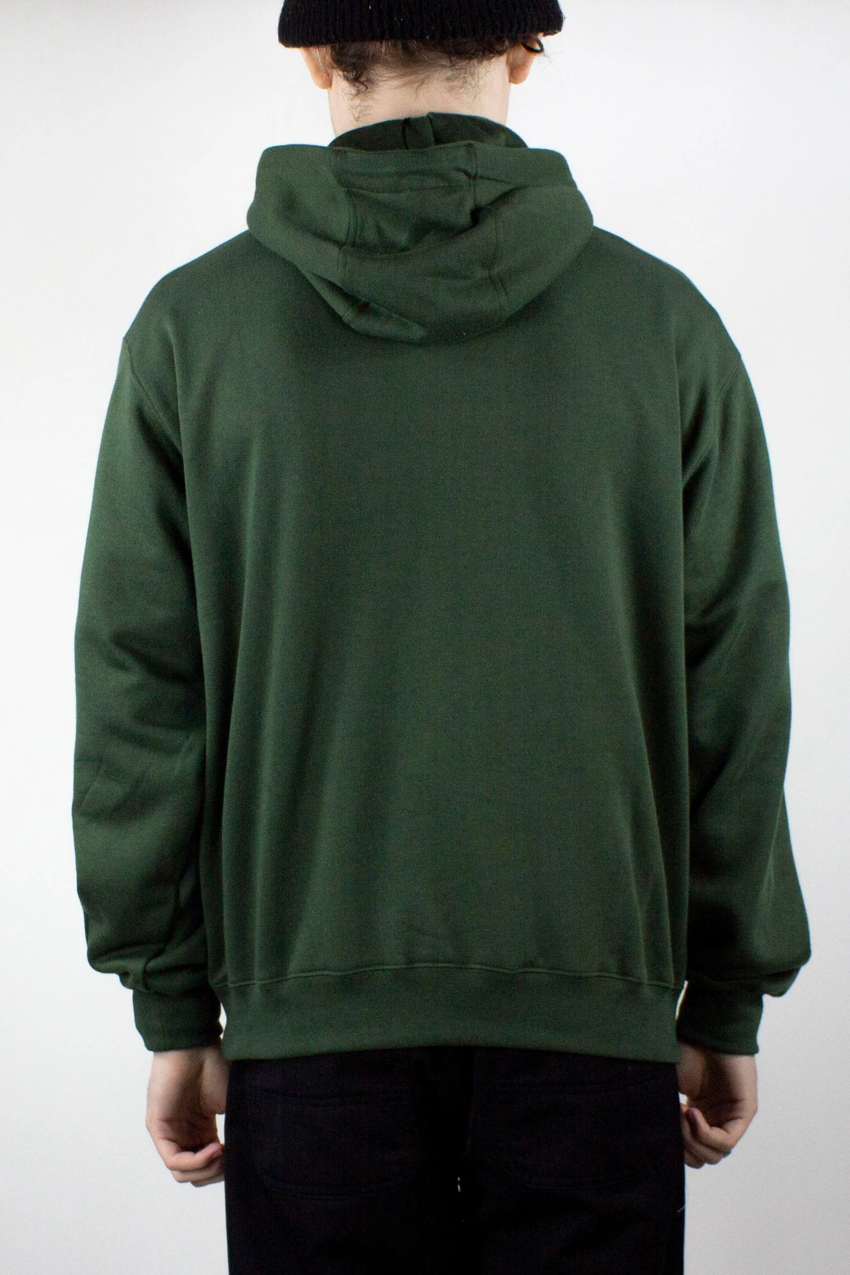 Polar Skate Co. Half Zip Hoodie - Dark Olive - Image 2