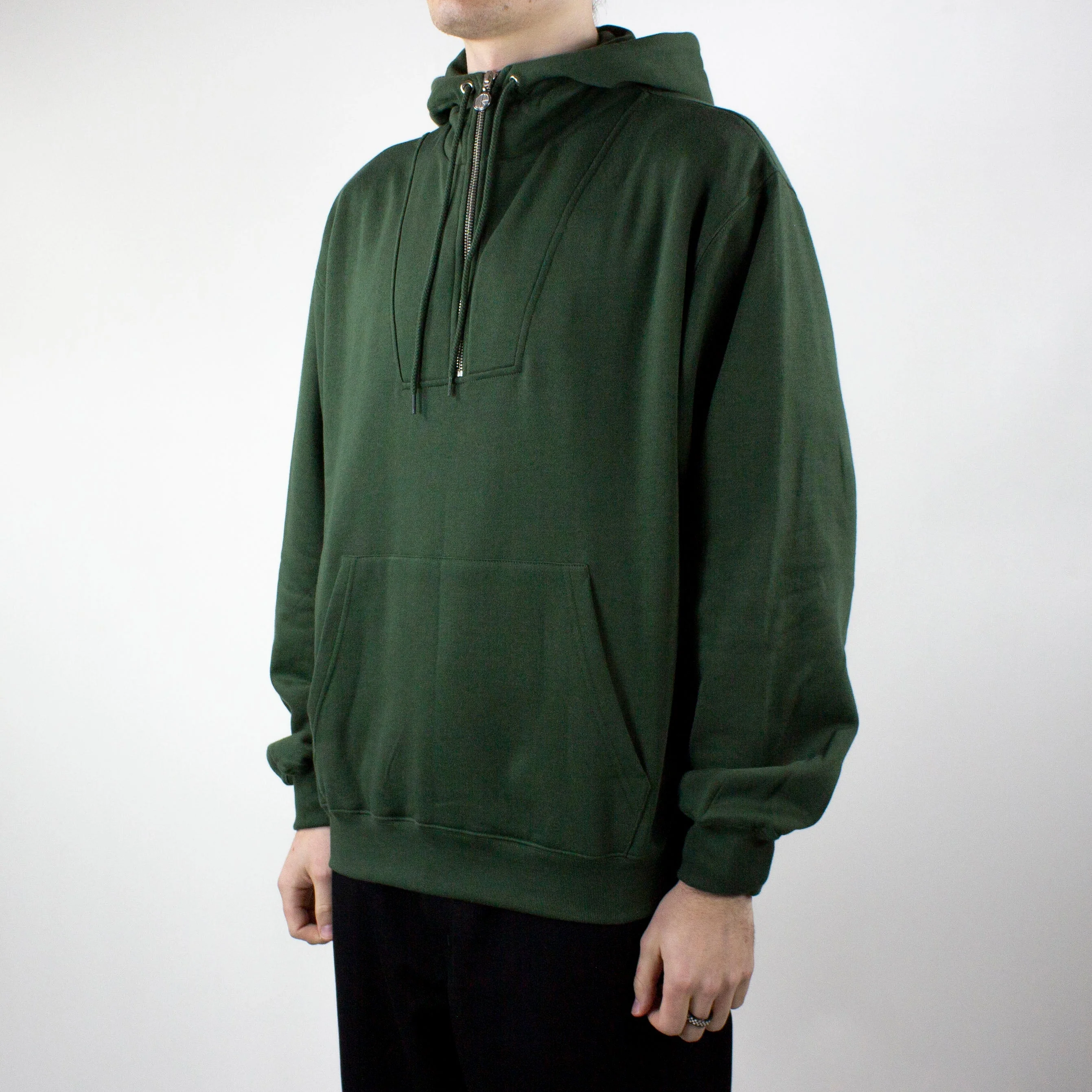 Polar Skate Co. Half Zip Hoodie - Dark Olive - Image 3