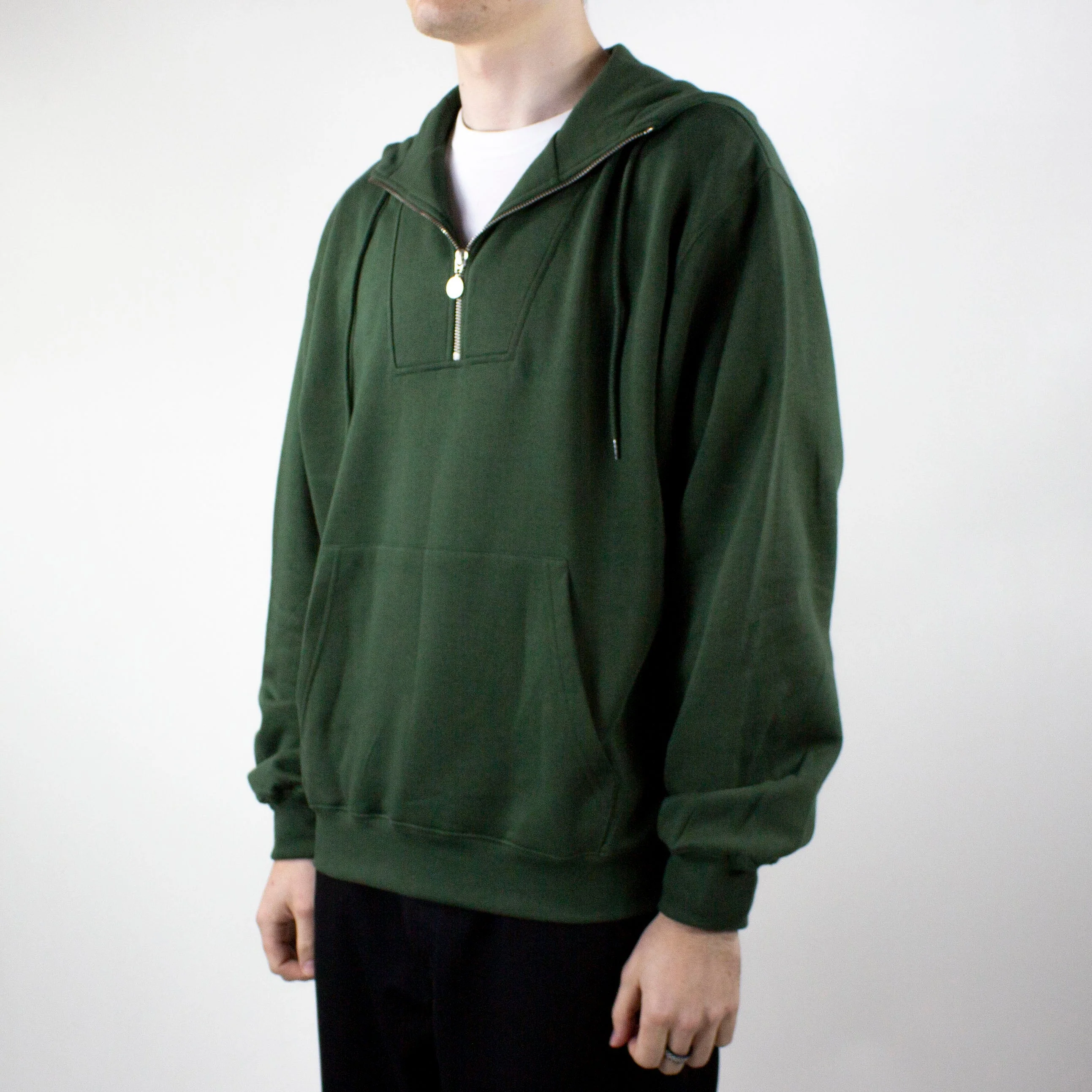 Polar Skate Co. Half Zip Hoodie - Dark Olive - Image 5