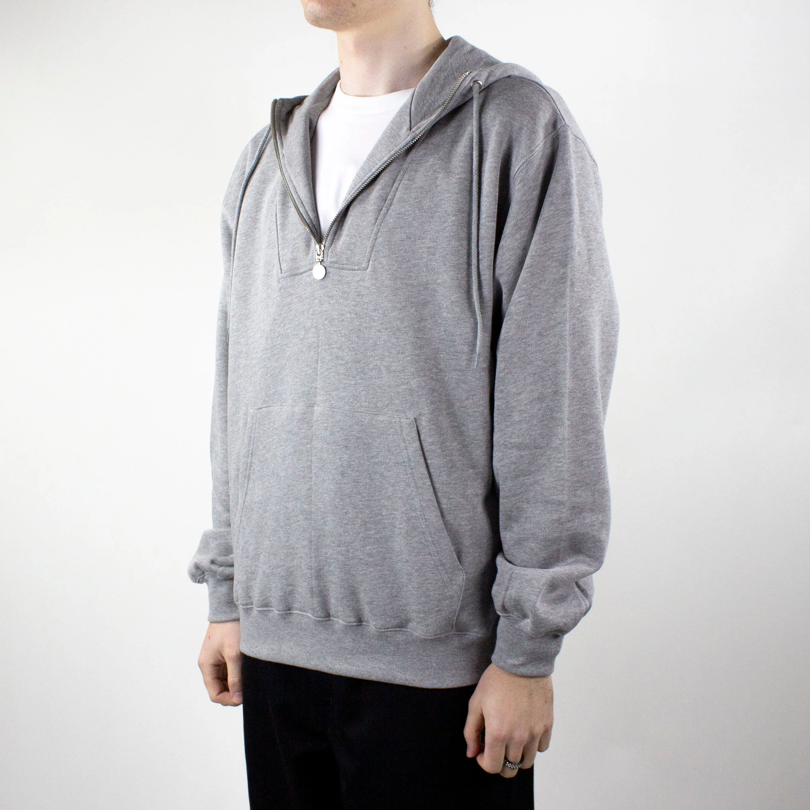 Polar Skate Co. Half Zip Hoodie - Heather Grey - Image 5