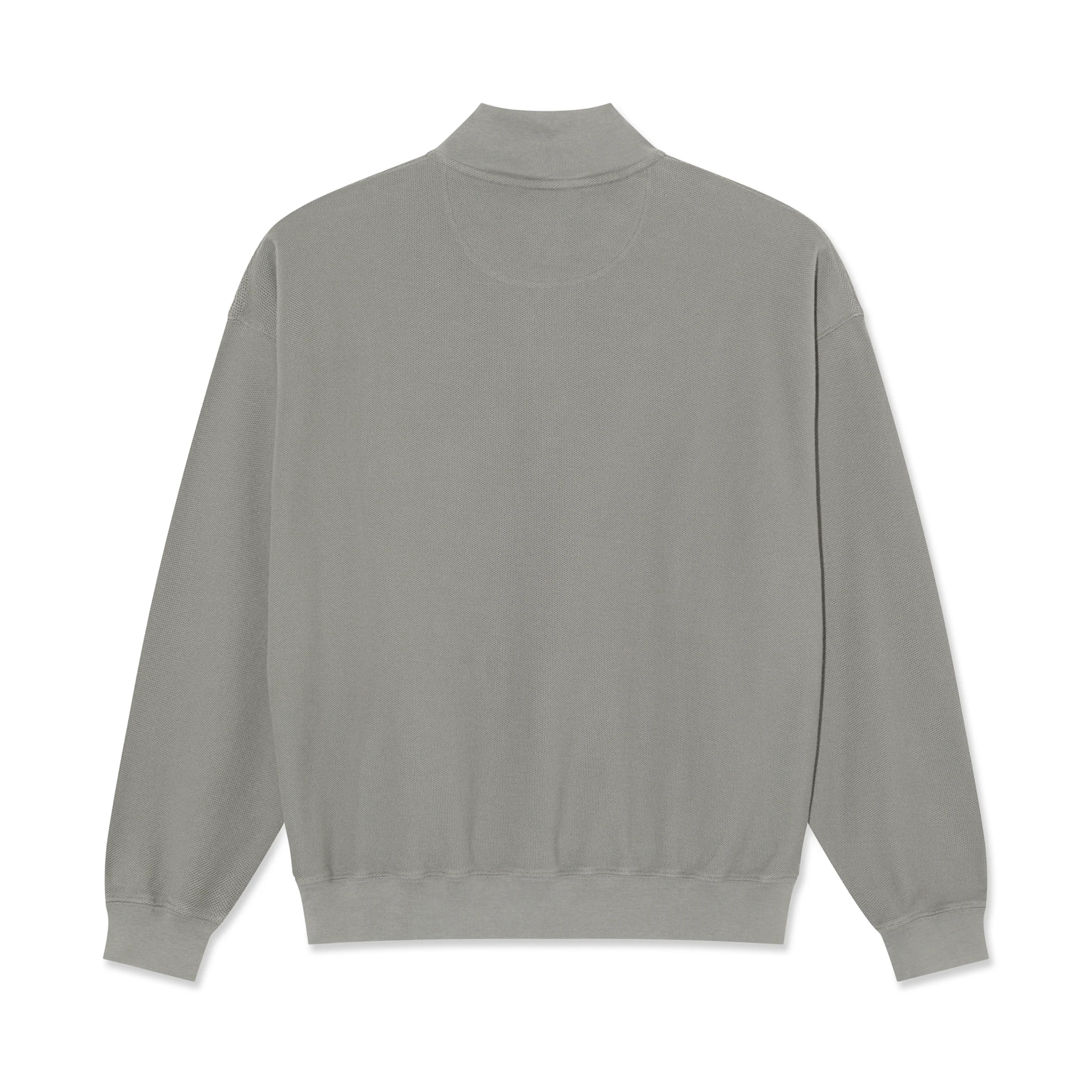 Polar Skate Co. Half Zip Pique Shirt - Grey - Image 2