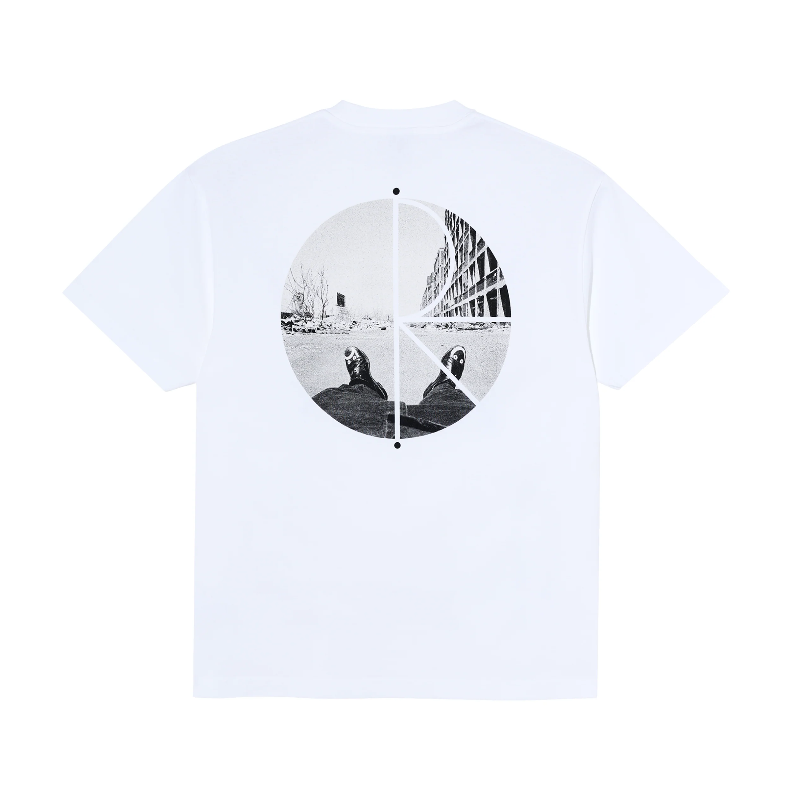 Polar Skate Co. Happy Sad Fill Logo T-Shirt – White - Image 2