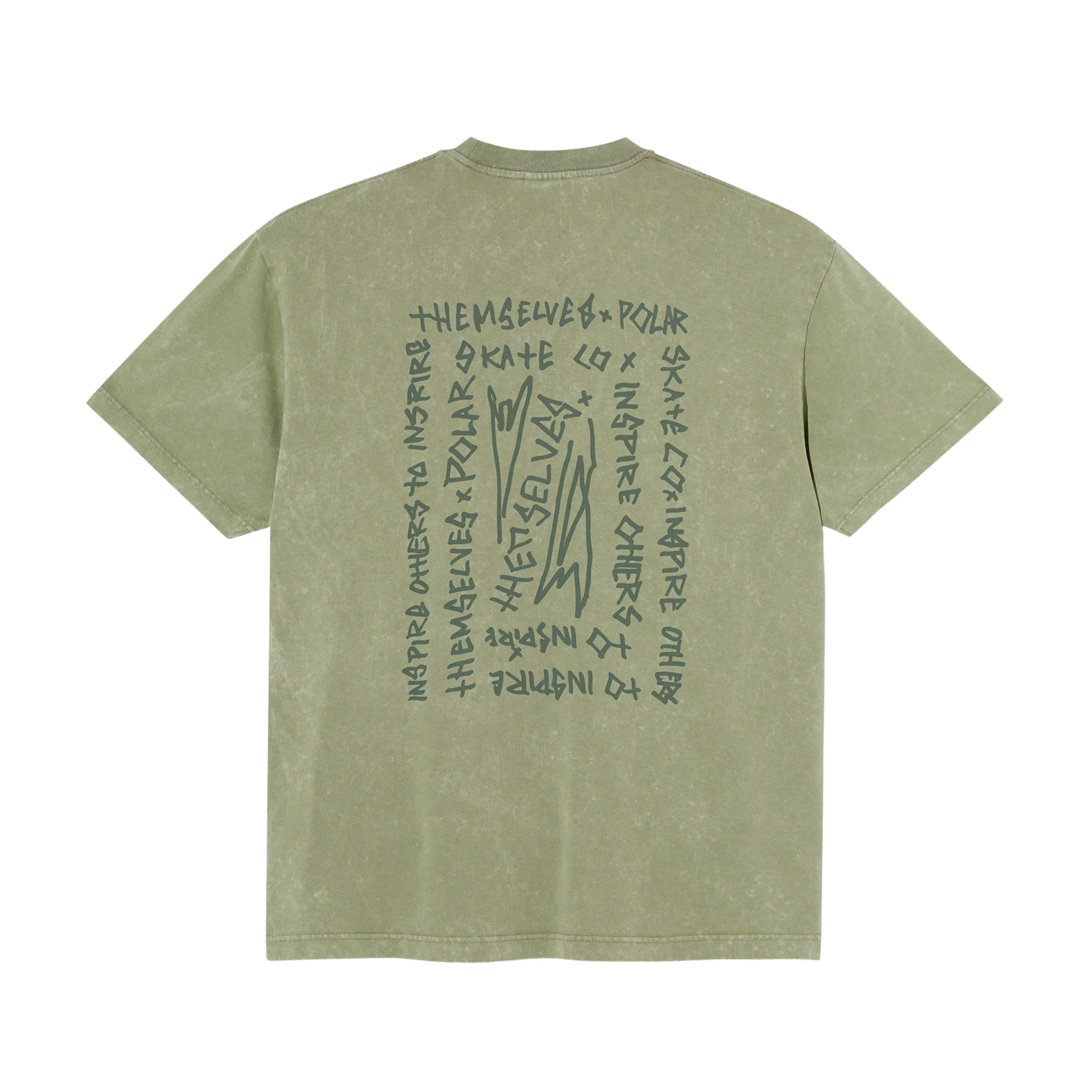 Polar Skate Co. IOTIT T-Shirt – Acid Army Green - Image 2