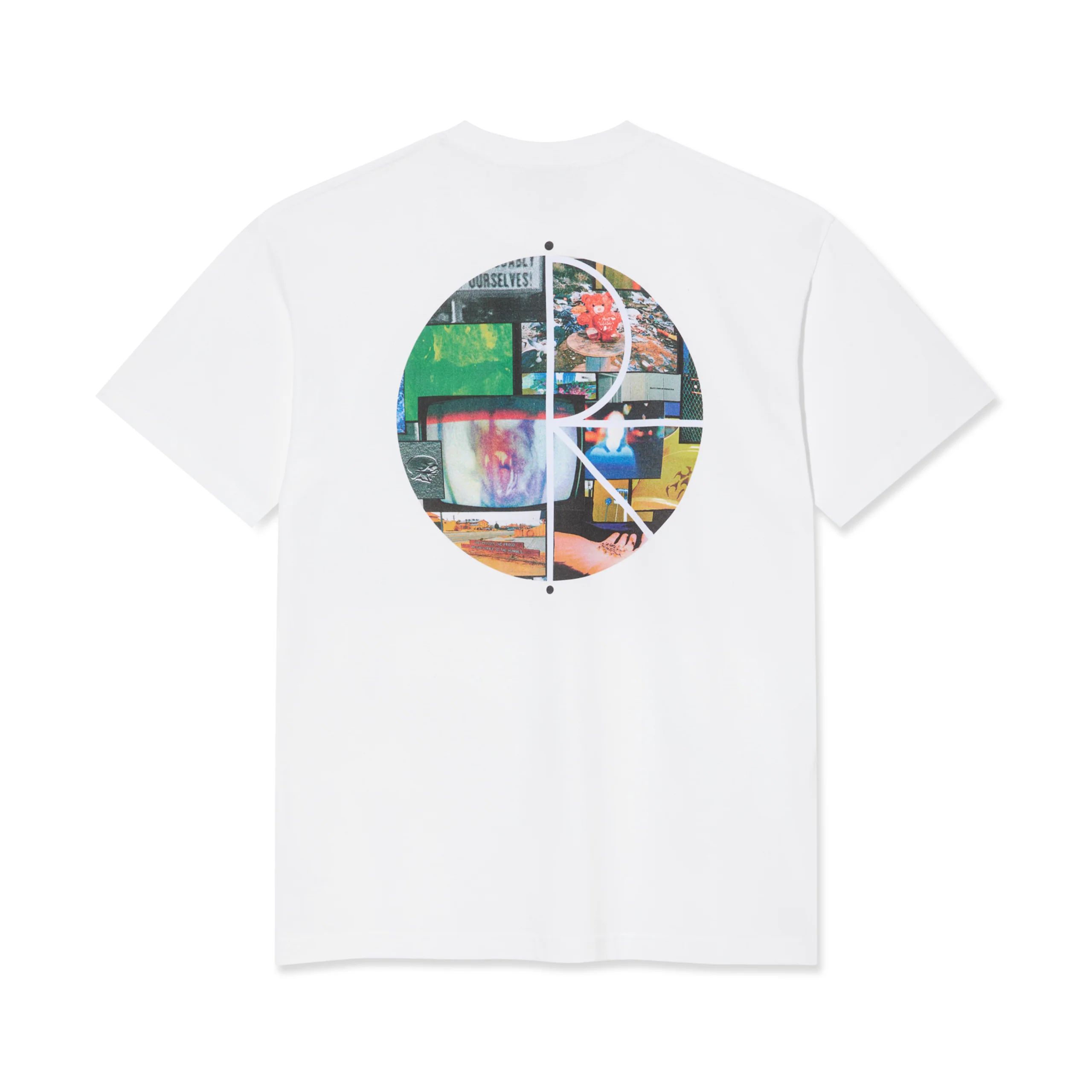 Polar Skate Co. Ourselves Collage Fill Logo T-Shirt – White - Image 2