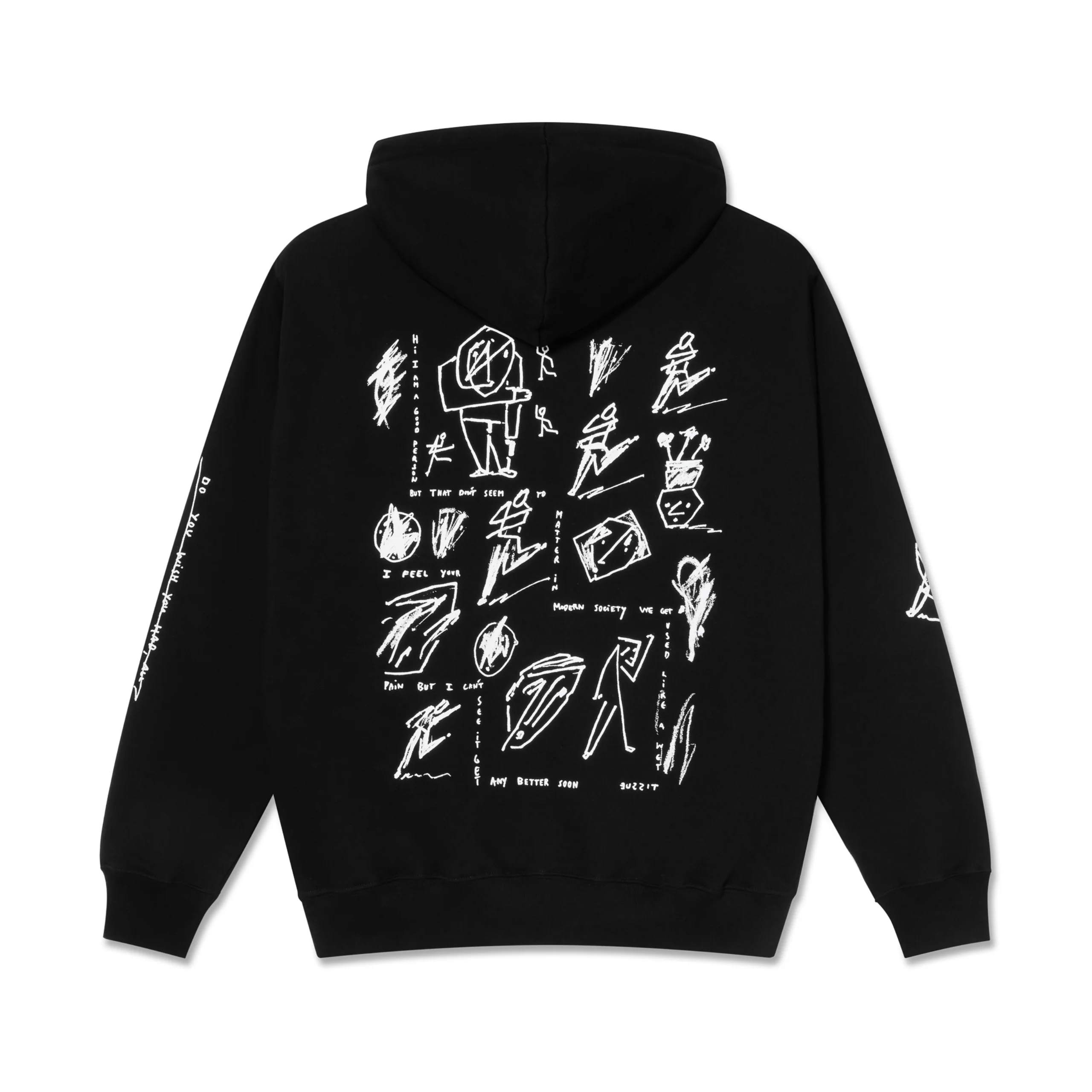 Polar Skate Co. Sad At Times Dave Hoodie – Black - Image 2