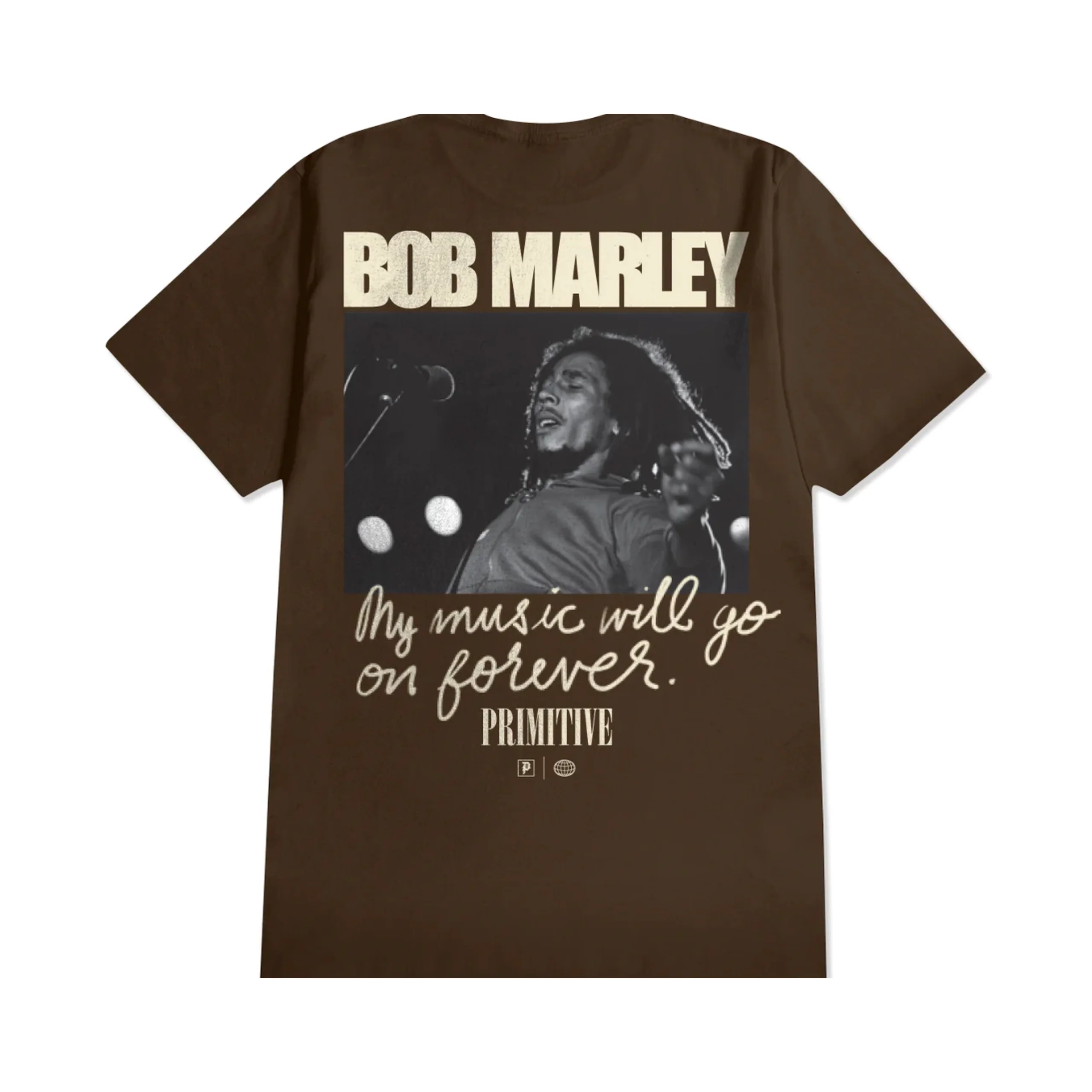 Primitive x Bob Marley Forever T-Shirt - Brown - Image 2