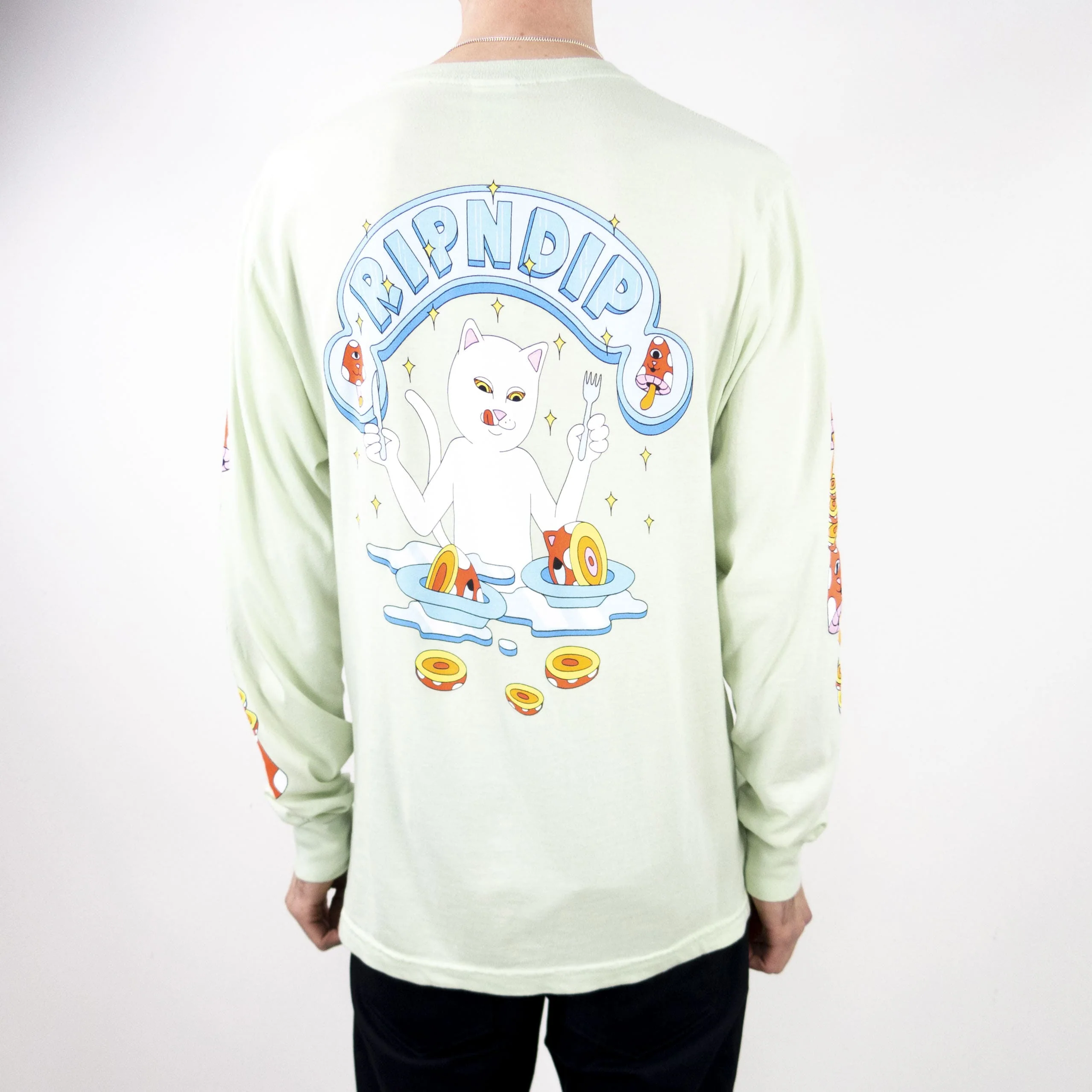 RIPNDIP After Supper Long Sleeve T-Shirt - Sage - Image 2