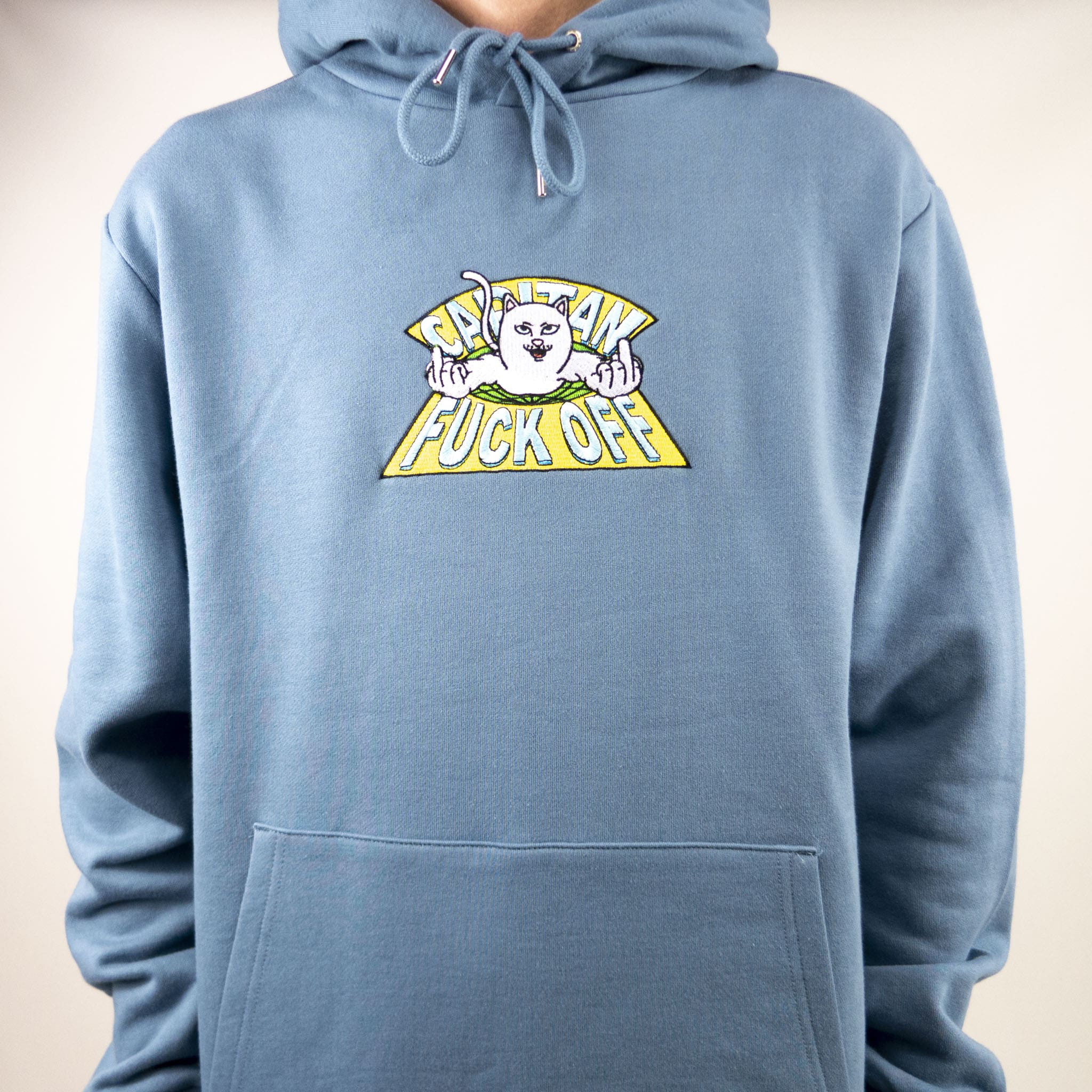 RIPNDIP Capitan FF Embroidered Hoodie - Slate - Image 4