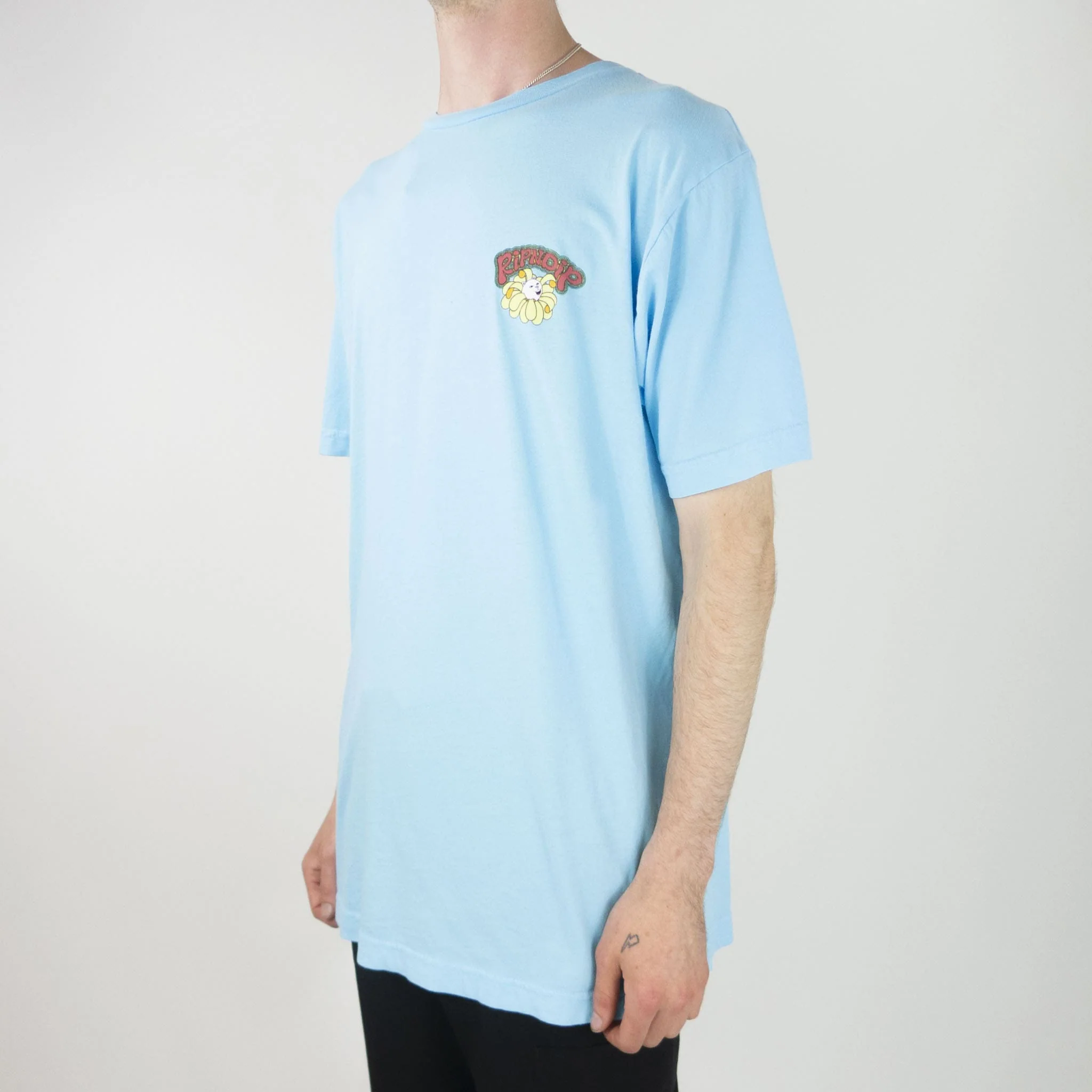 RIPNDIP Flower Power T-Shirt - Baby Blue - Image 3