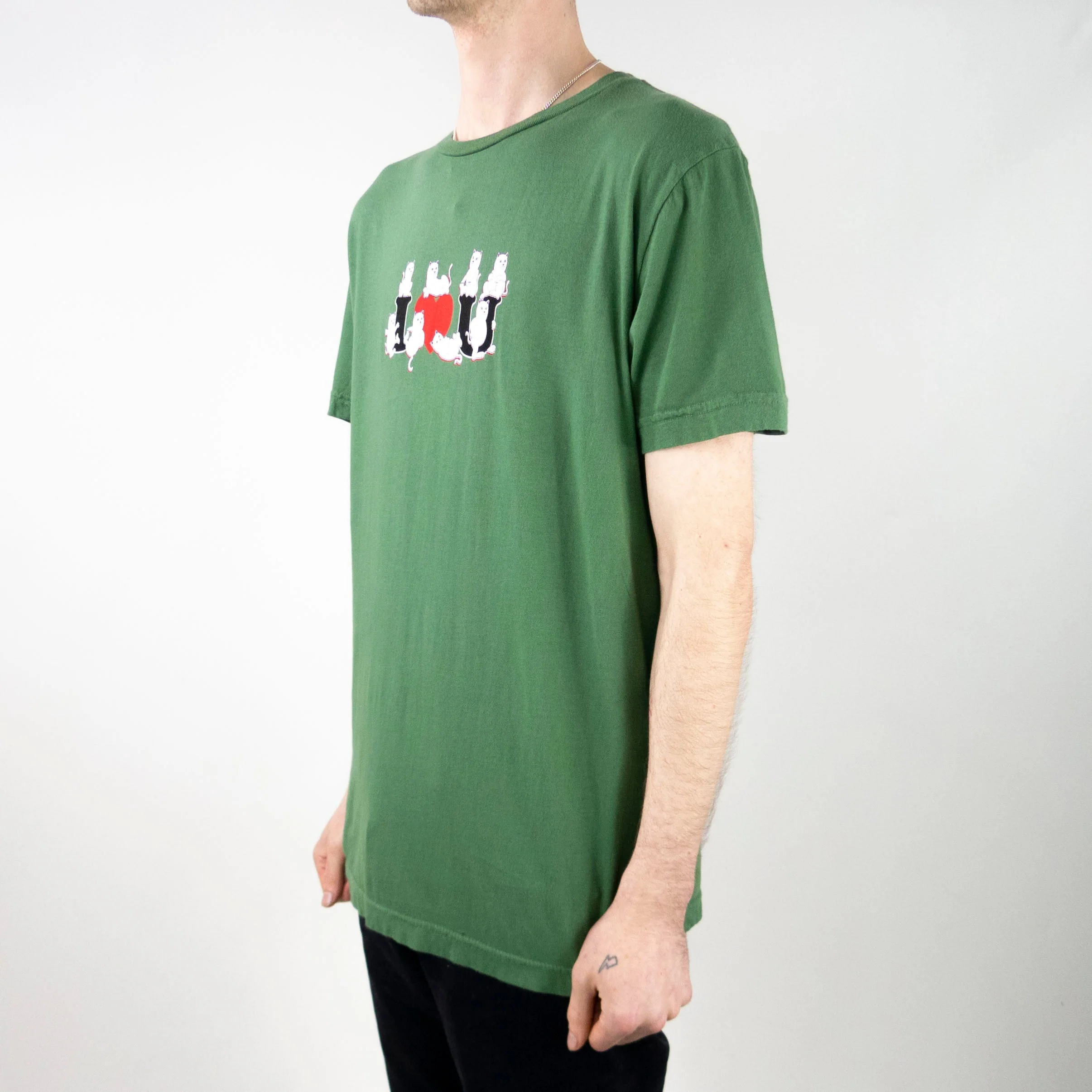 RIPNDIP I <3 U Tee T-Shirt - Olive - Image 3
