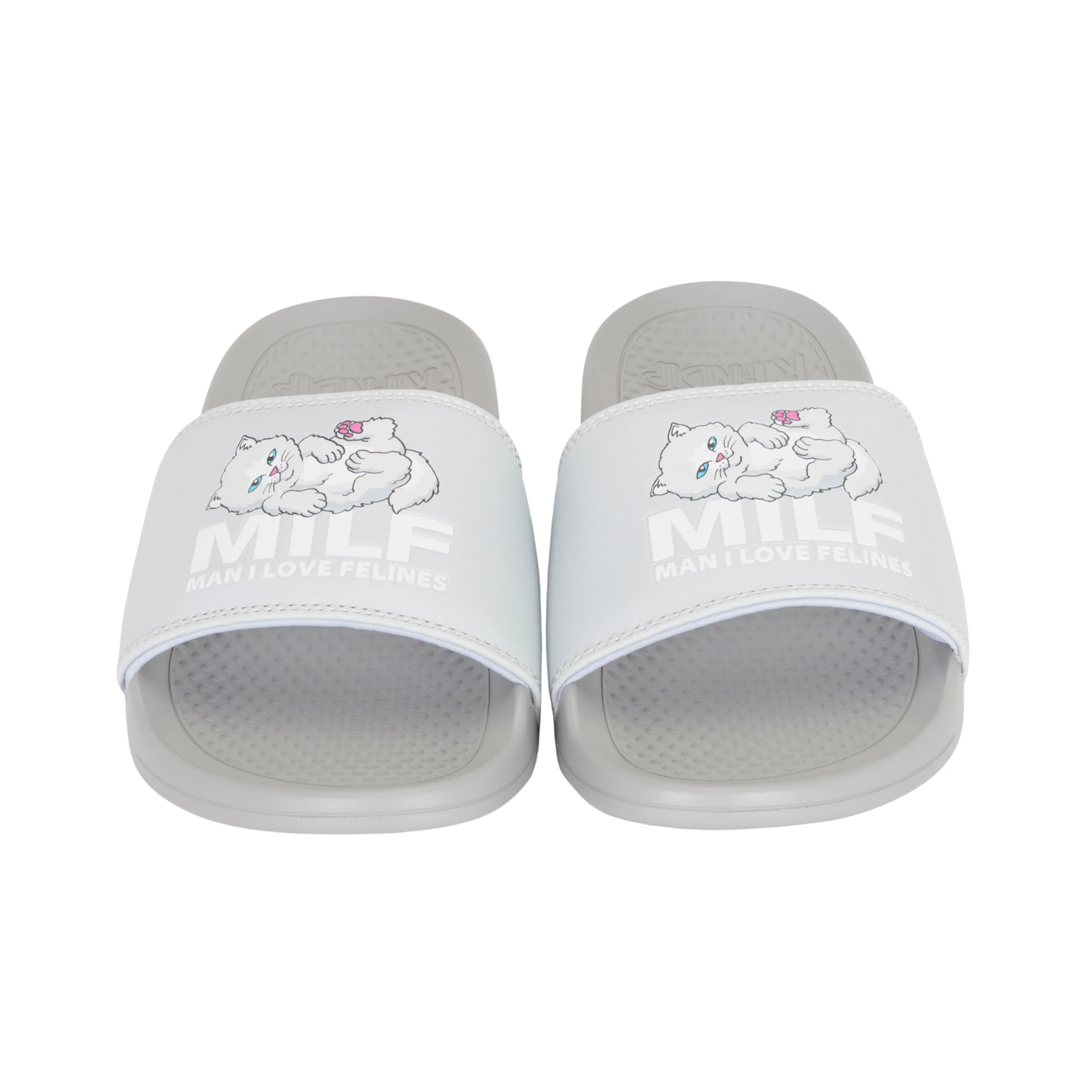 RIPNDIP Man I Love Felines Sliders - Cool Grey - Image 3