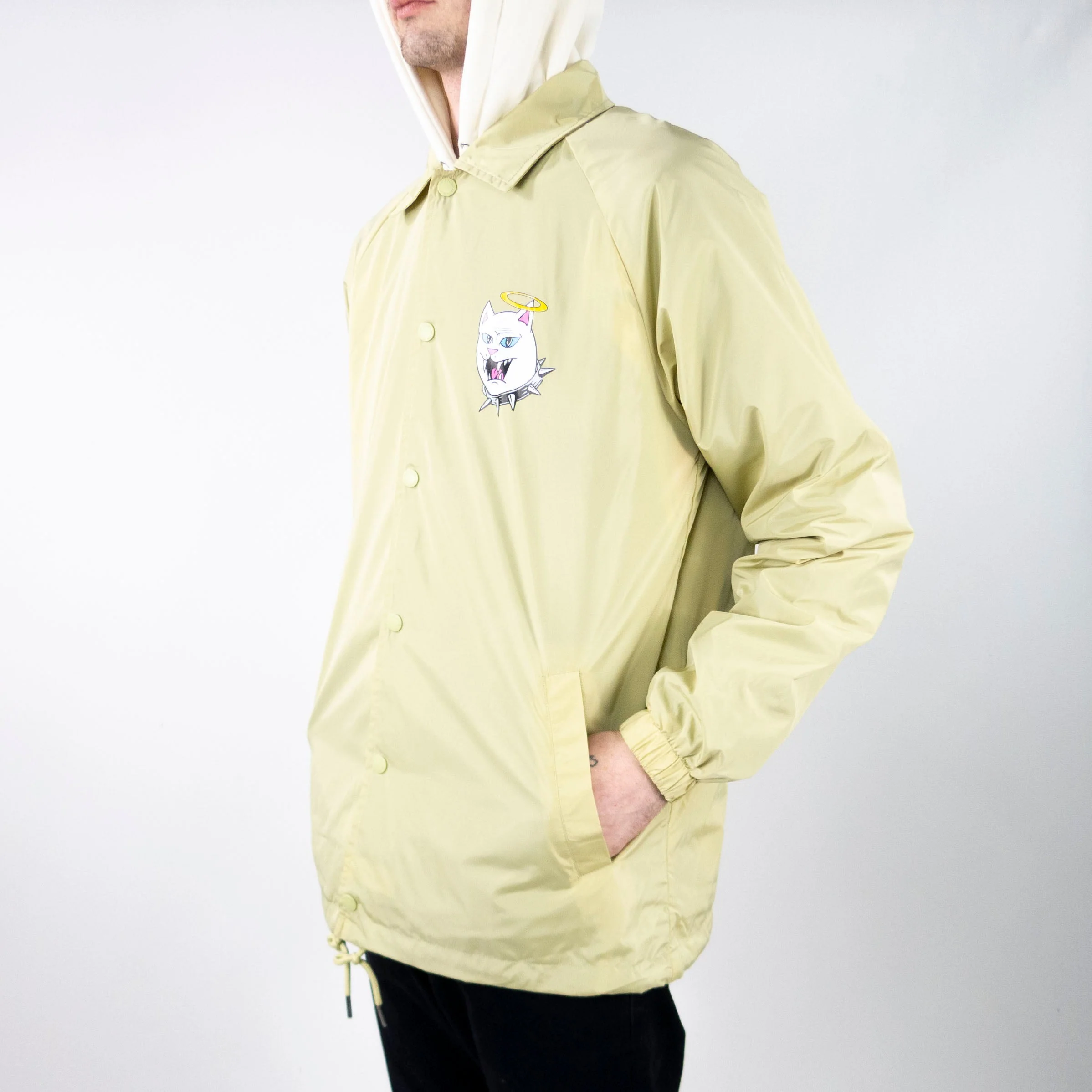 RIPNDIP 3 Heads Coach Jacket - Khaki - Image 3