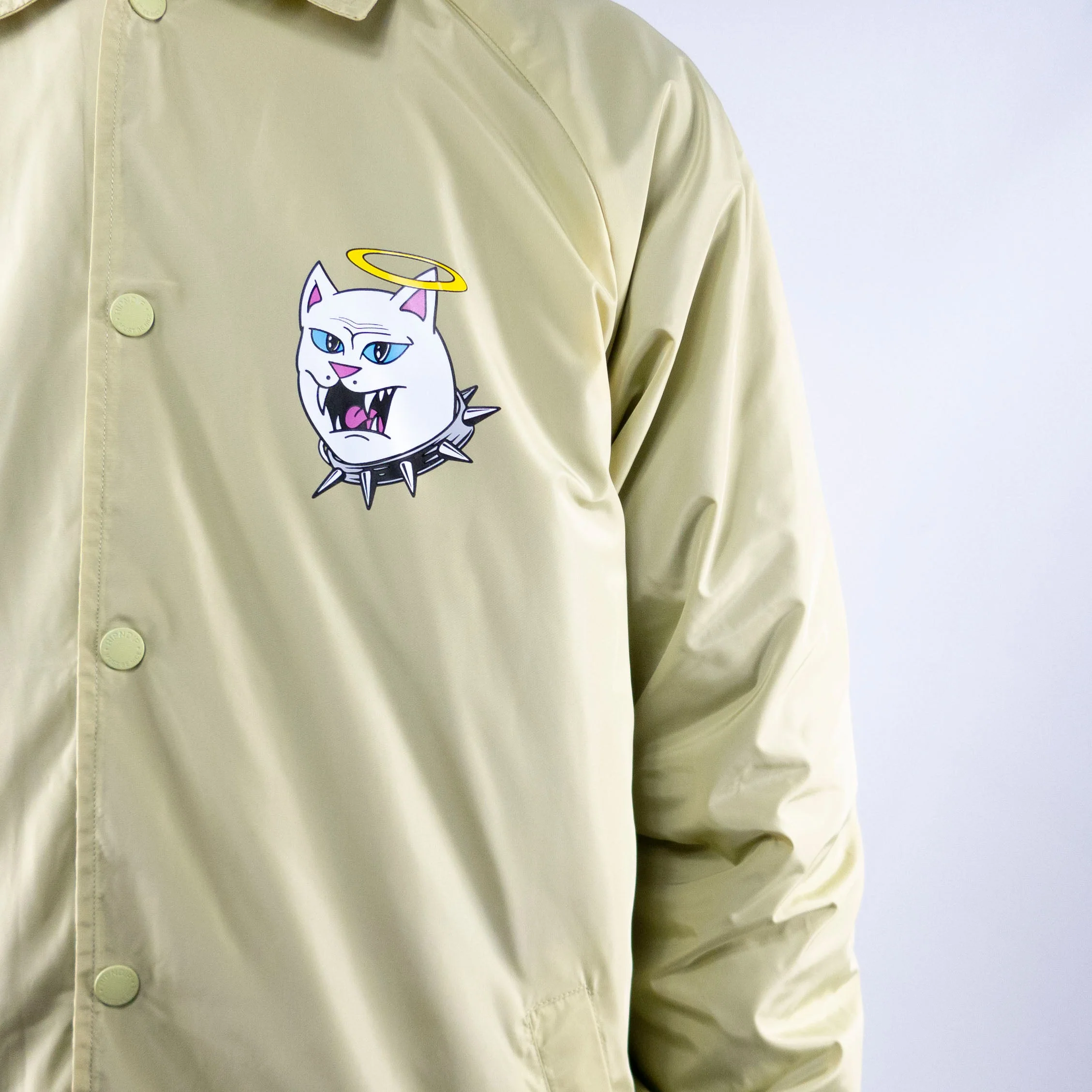 RIPNDIP 3 Heads Coach Jacket - Khaki - Image 4