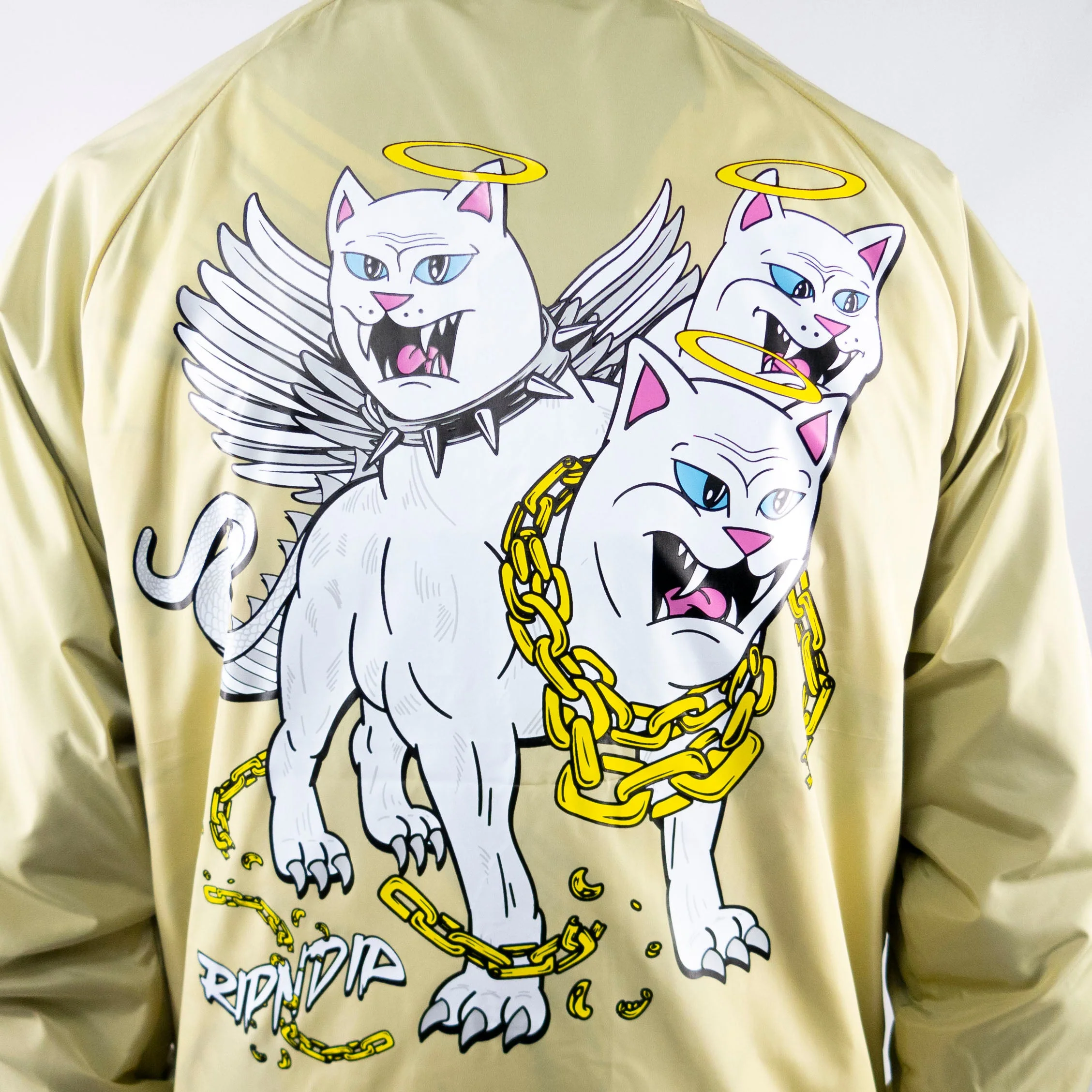 RIPNDIP 3 Heads Coach Jacket - Khaki - Image 5