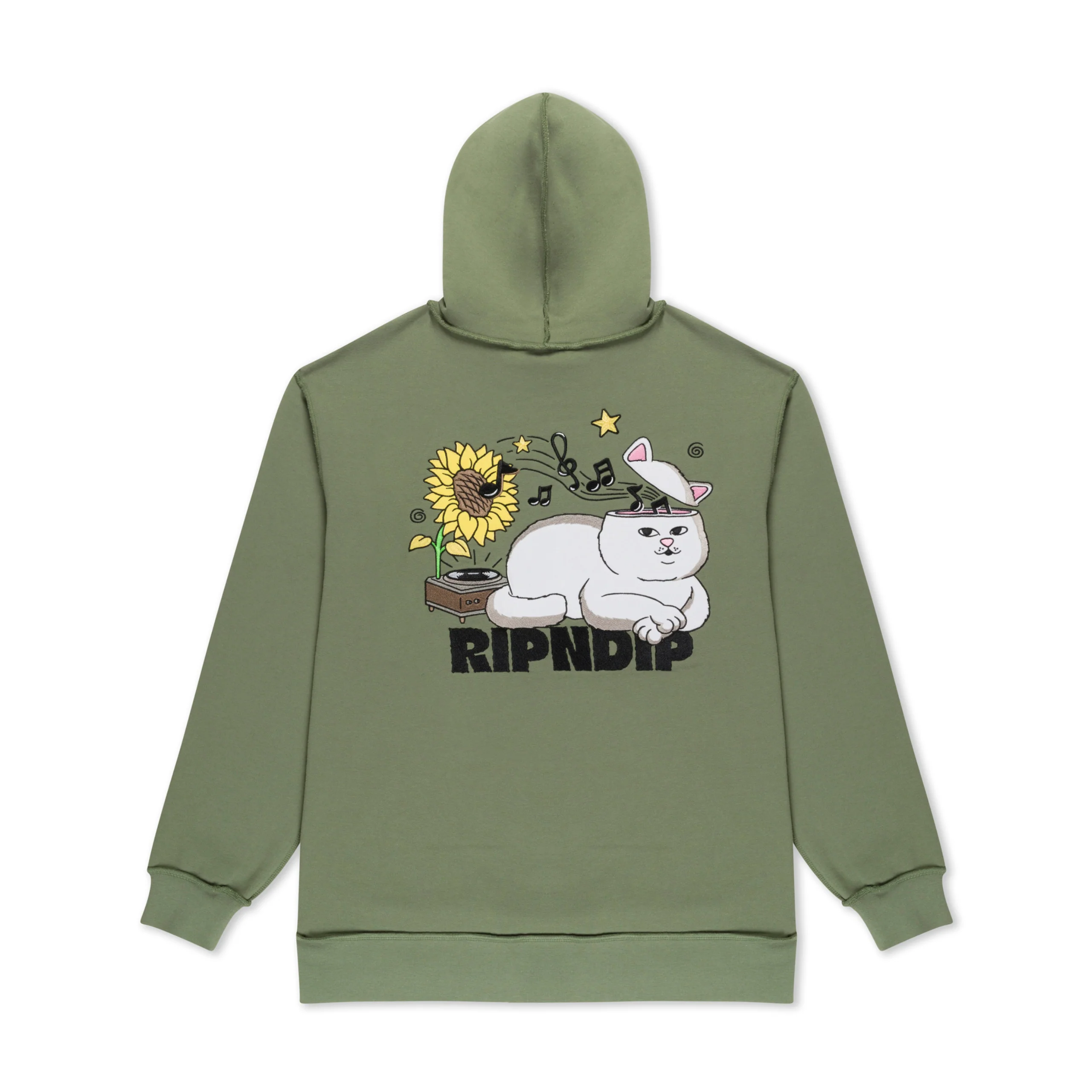 RIPNDIP No Music No Life Hoodie - Sage - Image 2