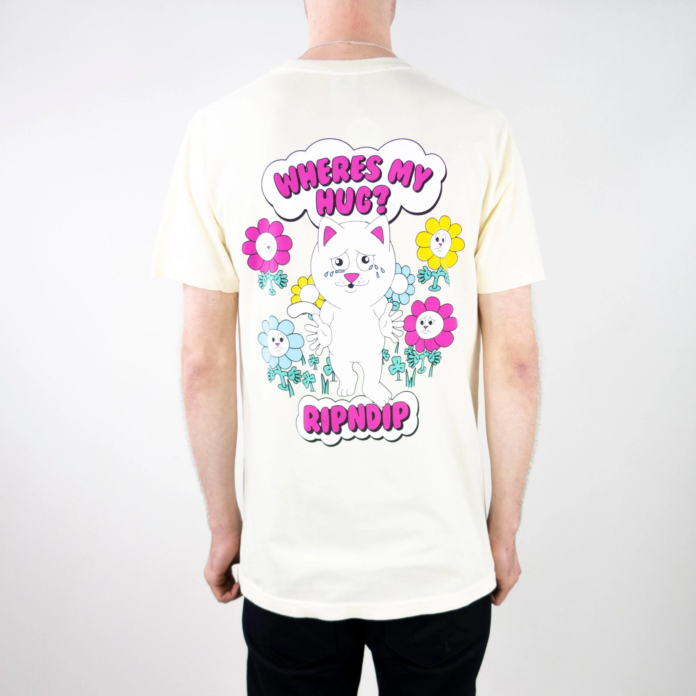 RIPNDIP Where's My Hug T-Shirt - Natural - Image 2