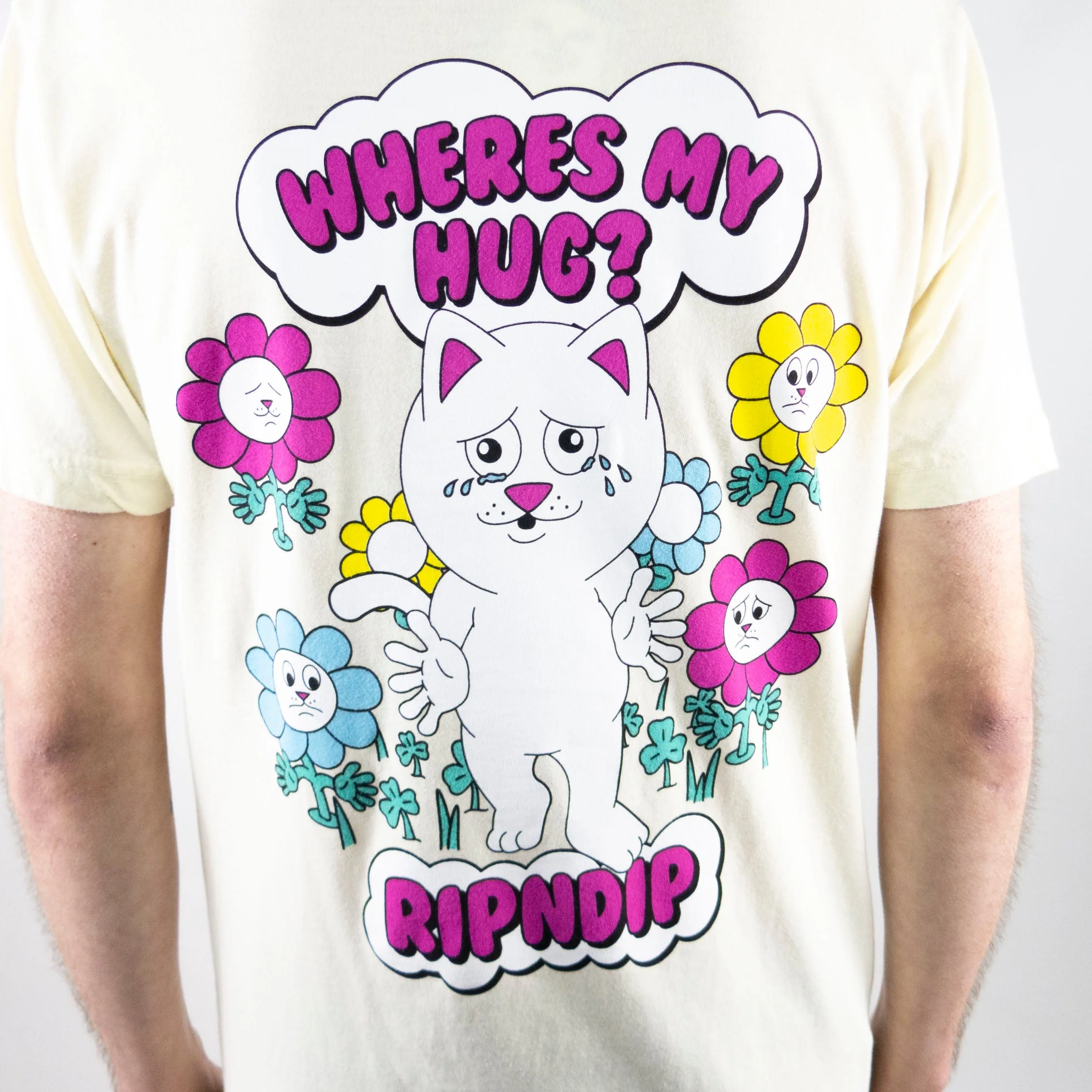 RIPNDIP Where's My Hug T-Shirt - Natural - Image 5