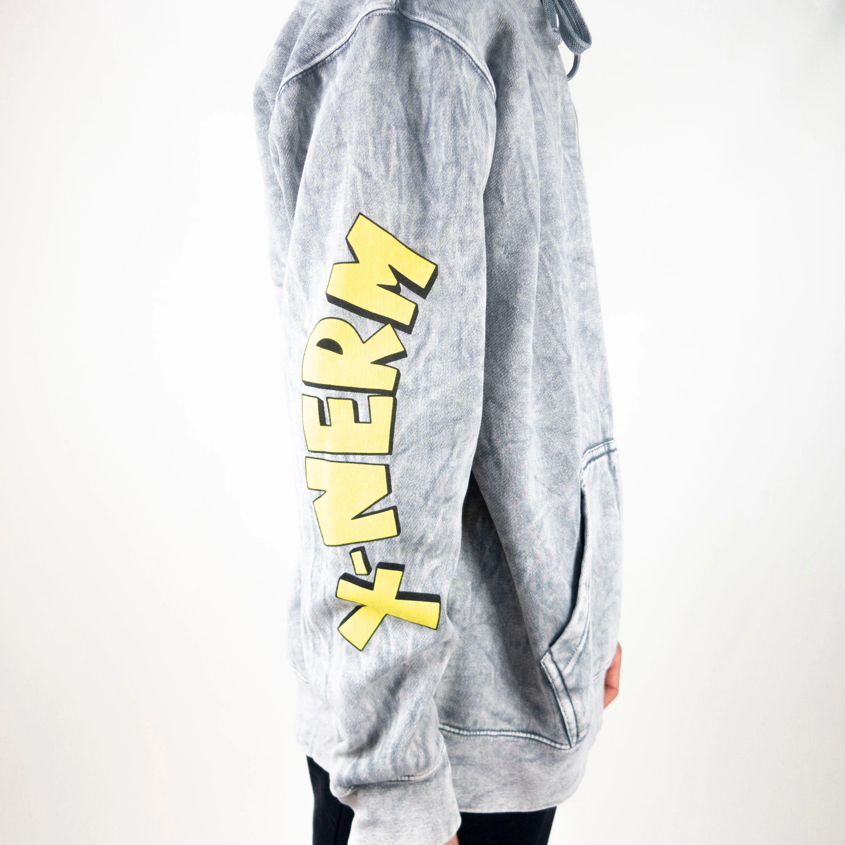 RIPNDIP X-Nerm Hoodie - Charcoal Mineral Wash - Image 4