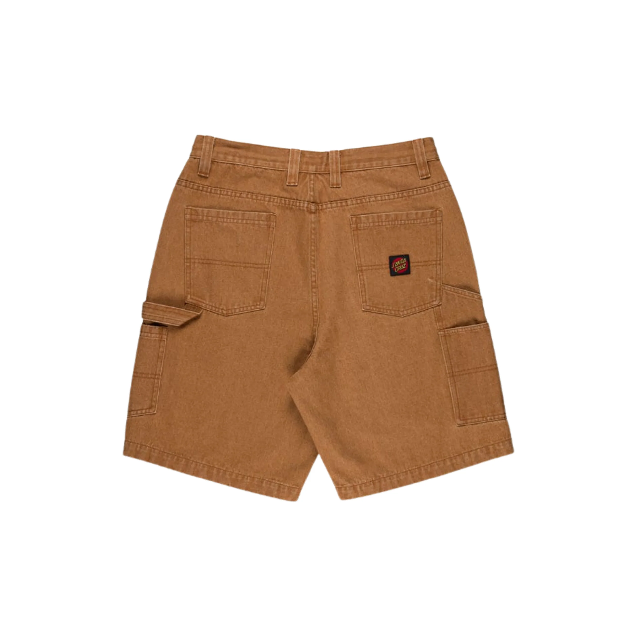Santa Cruz Big Carpenter Baggy Denim Shorts - Tan - Image 2