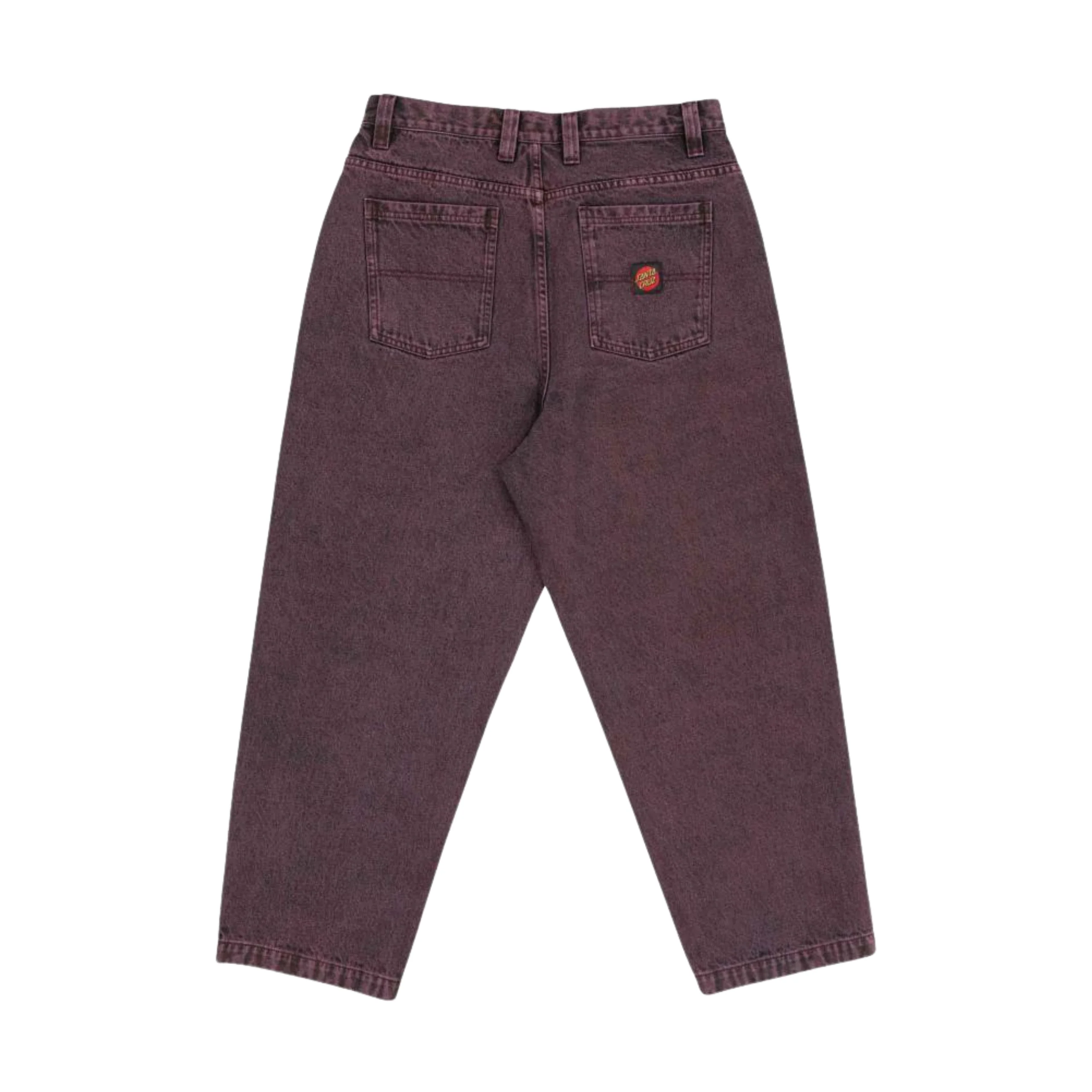 Santa Cruz Big Pants Baggy Denim Jeans - Dark Cherry - Image 2