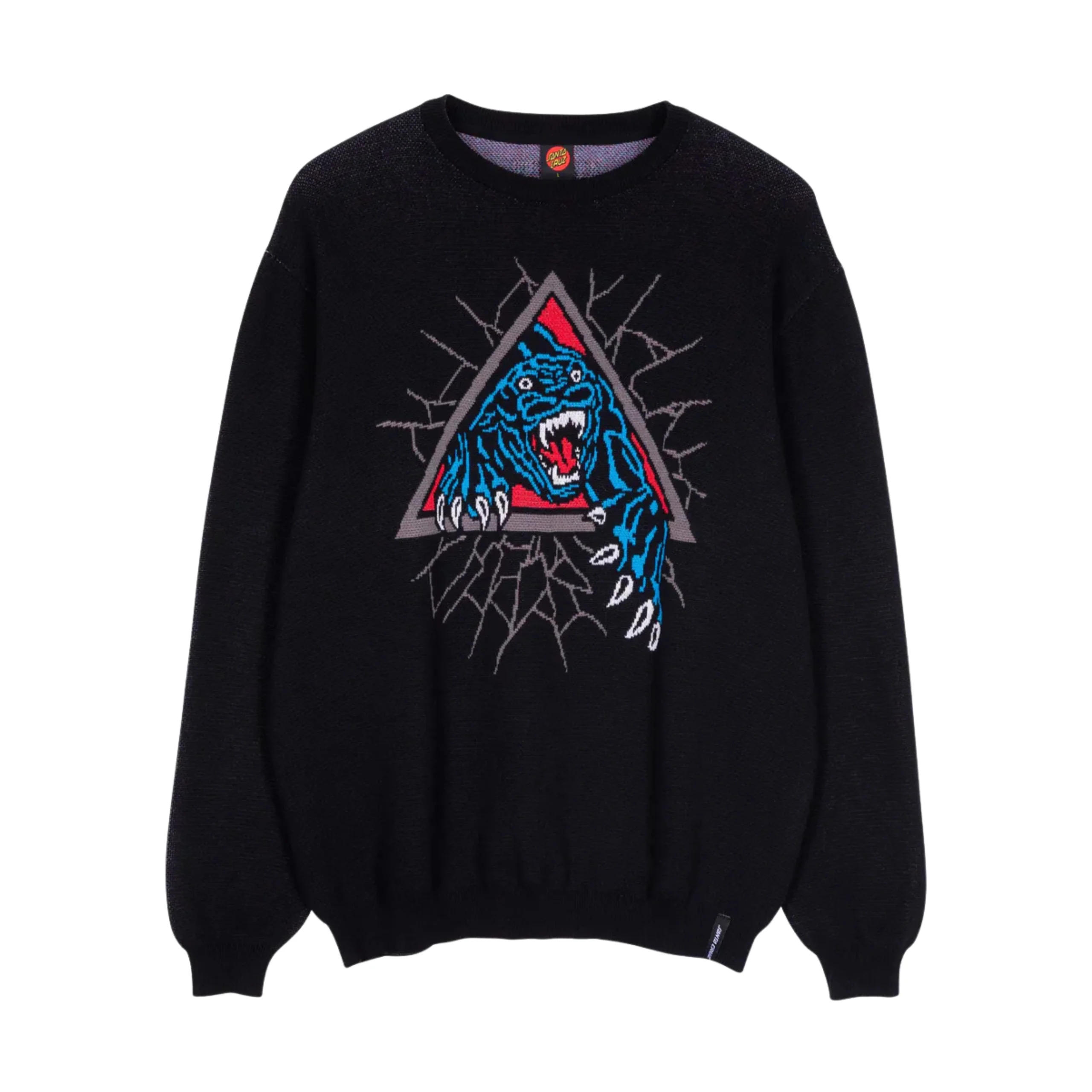 Santa Cruz Natas Panther Knit Pullover Jumper - Black