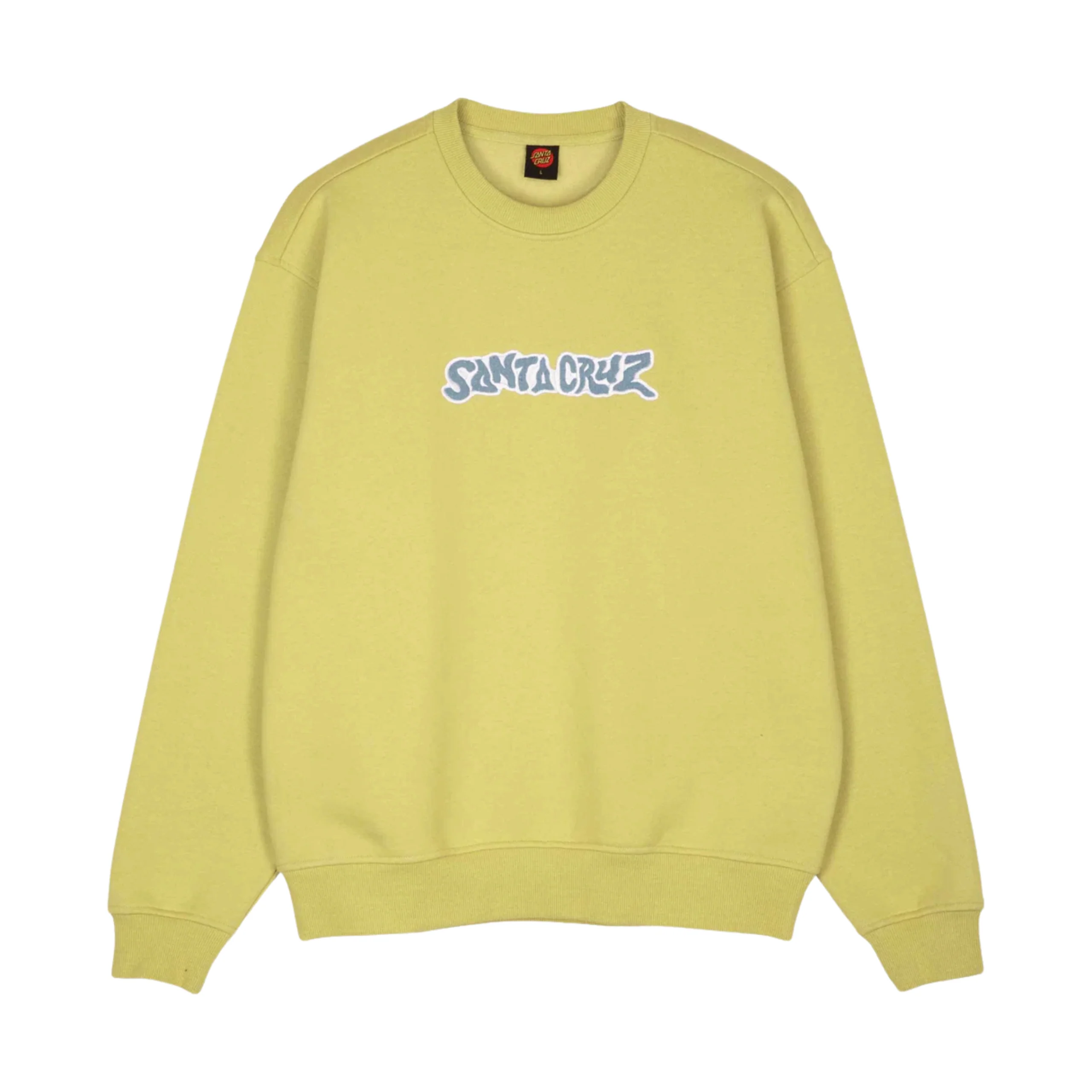 Santa Cruz Patch Strip Crew Sweatshirt - Faded Khaki