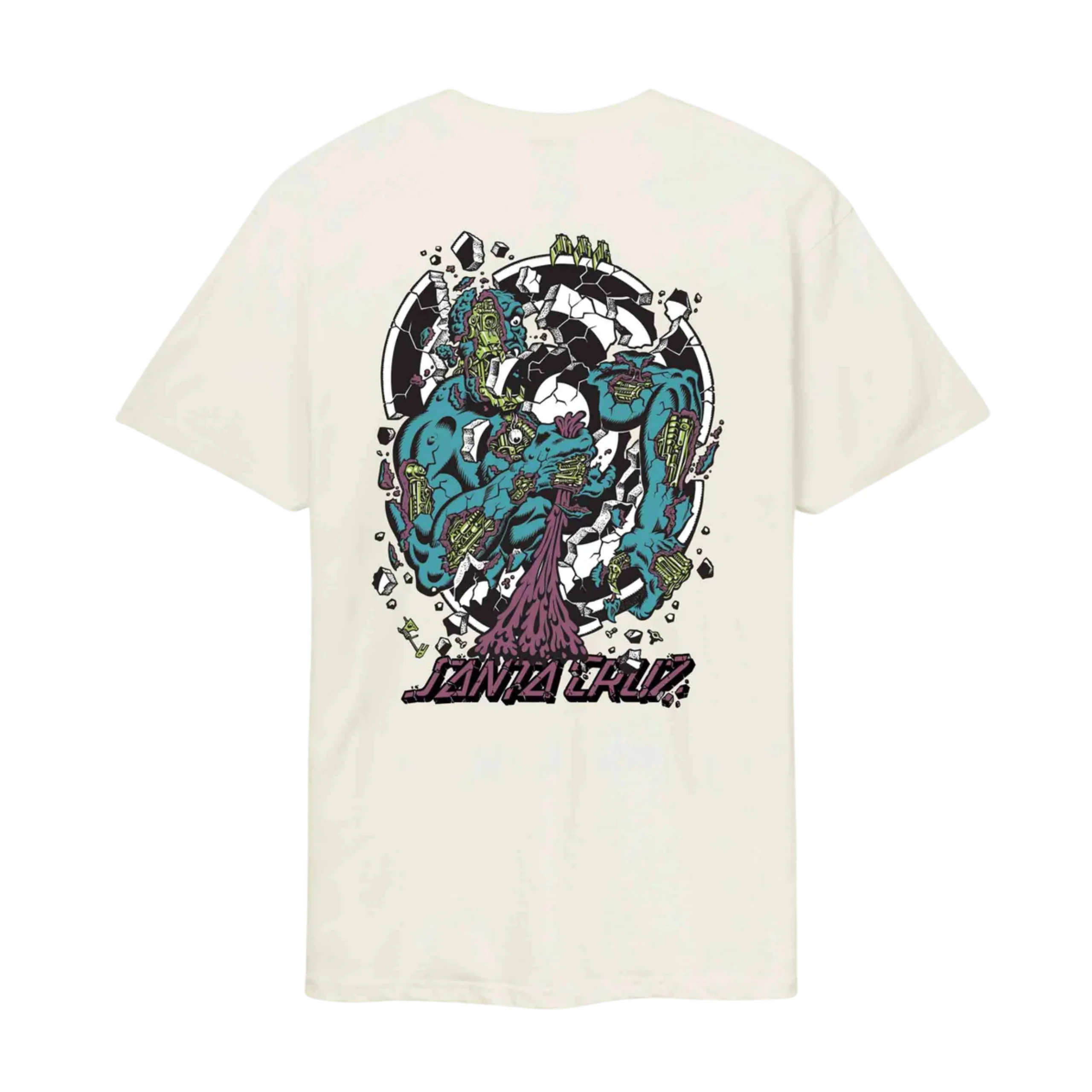Santa Cruz Roskopp Dissect Strip T-Shirt - Unbleached - Image 2