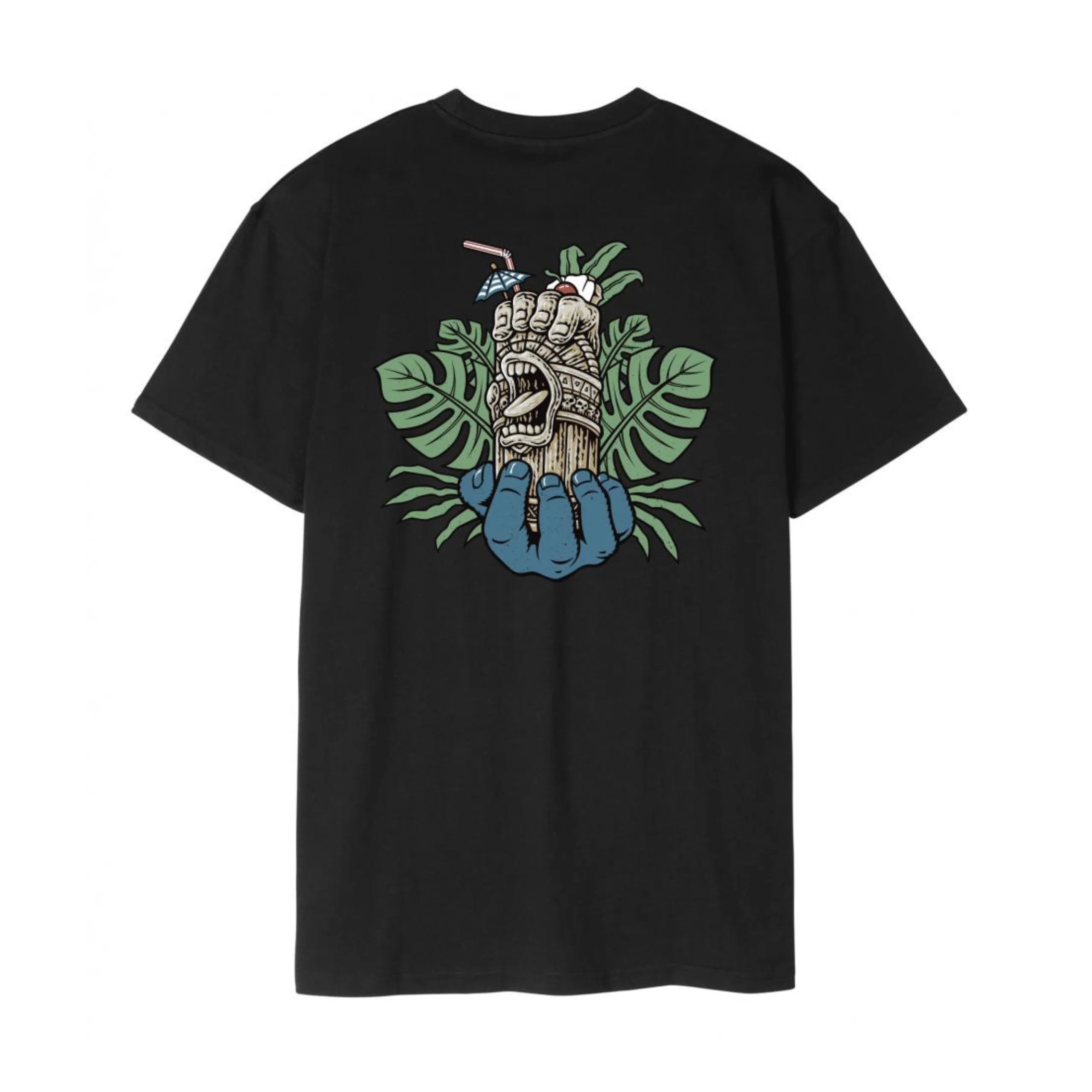 Santa Cruz Tiki Hand Strip T-Shirt - Black - Image 2