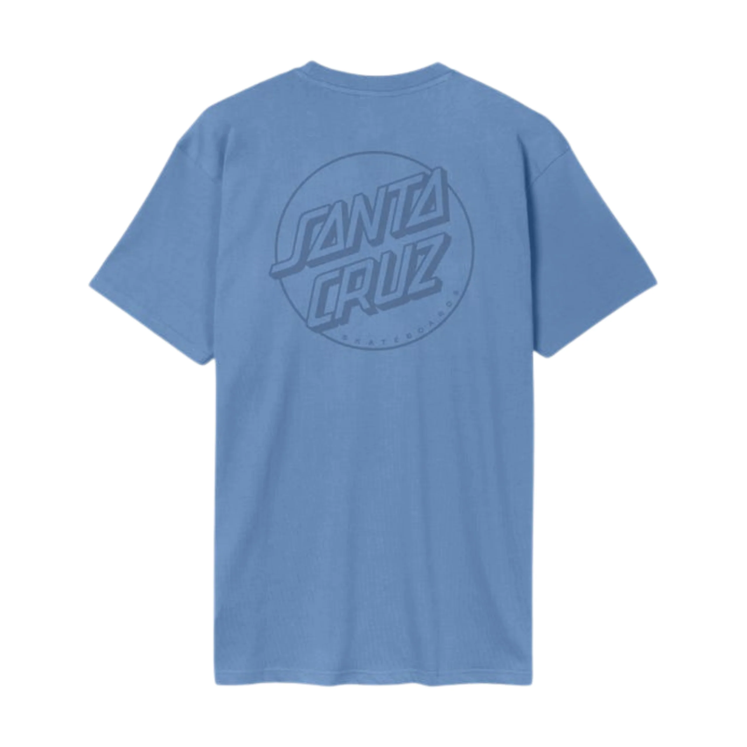 Santa Cruz Tonal Opus Dot Stripe T-Shirt - Azure Blue - Image 2