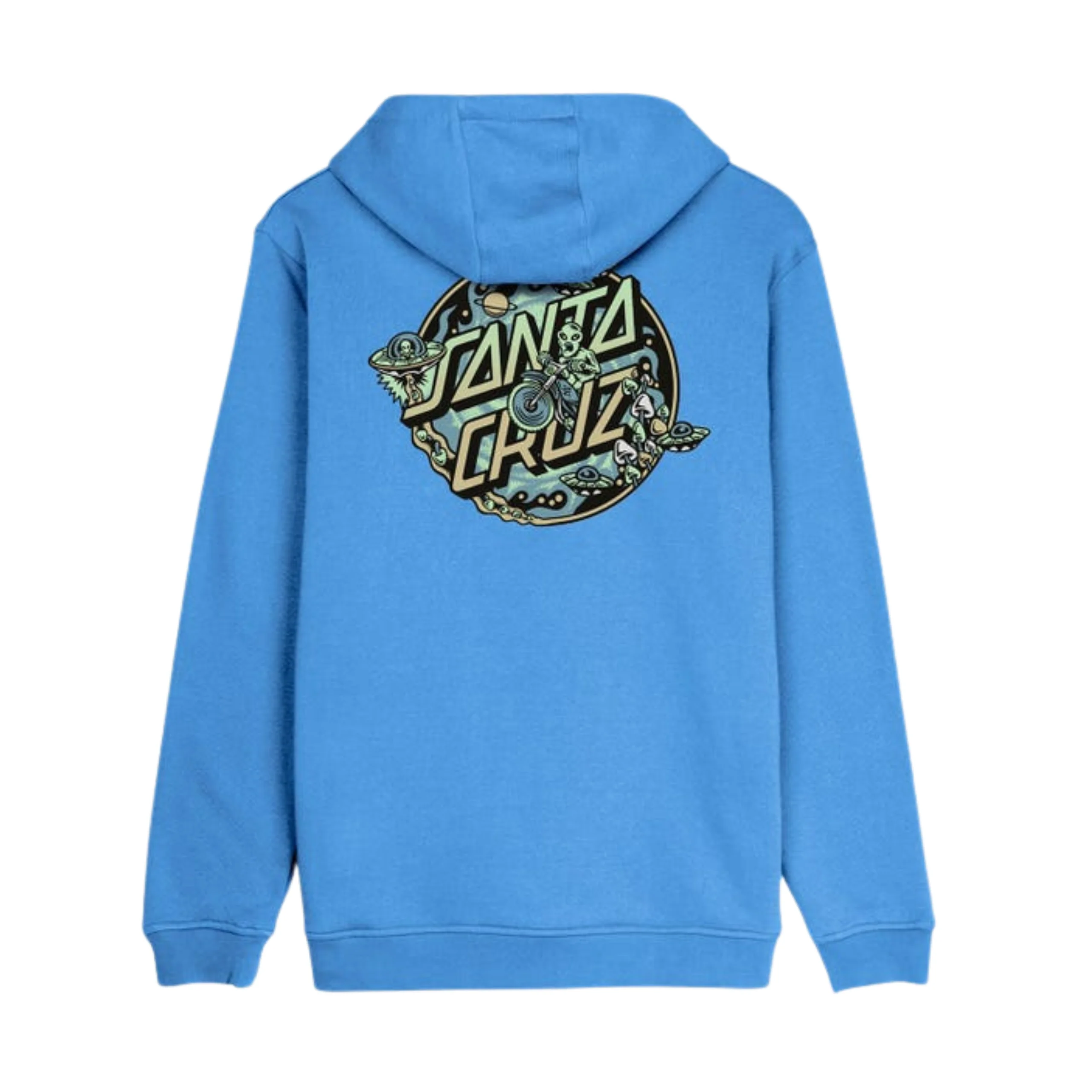 Santa Cruz Winkowski Dope Planet 2 Centre Hoodie - Azure Blue - Image 2