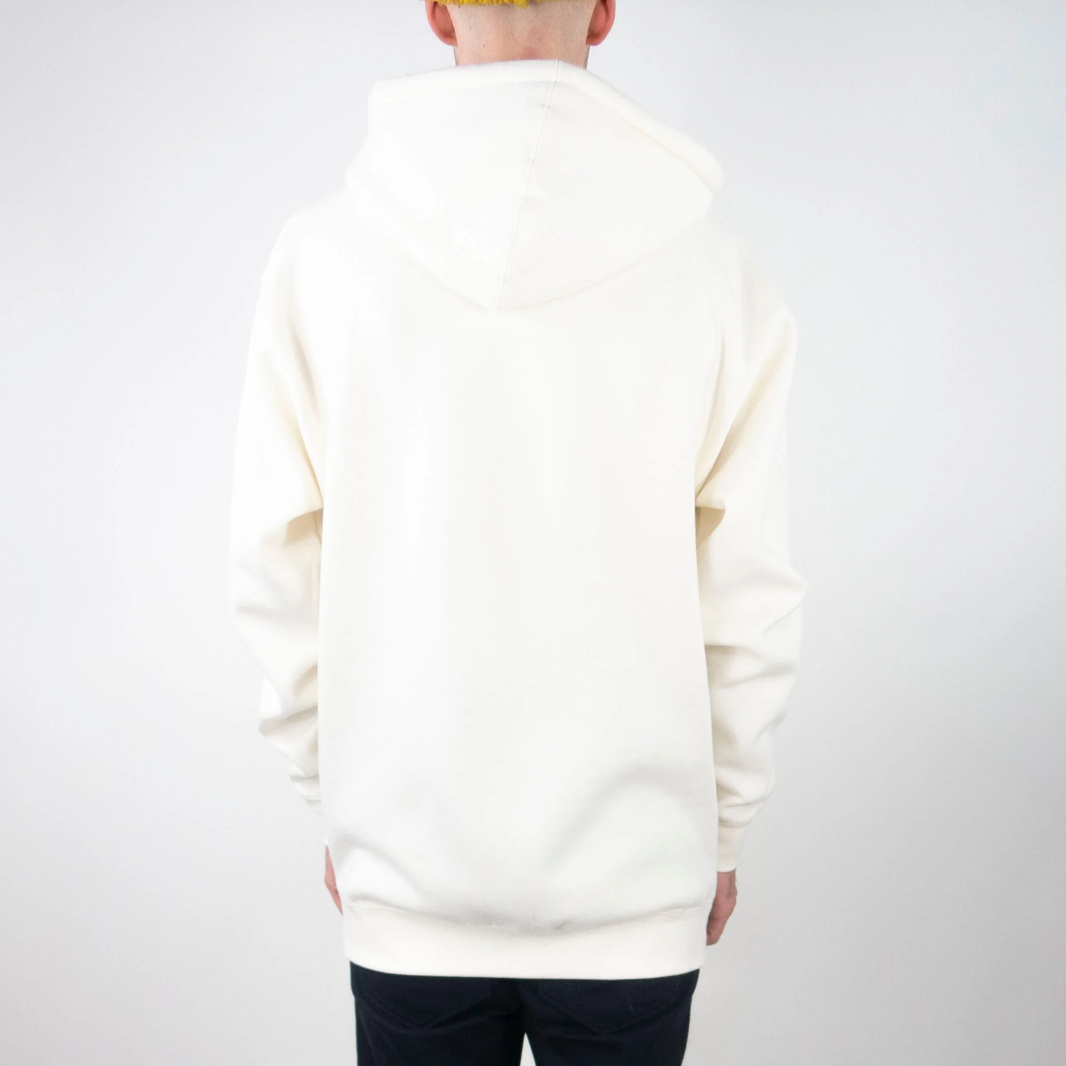 Skateboard Cafe Checkerboard Embroidered Hoodie - Cream - Image 2