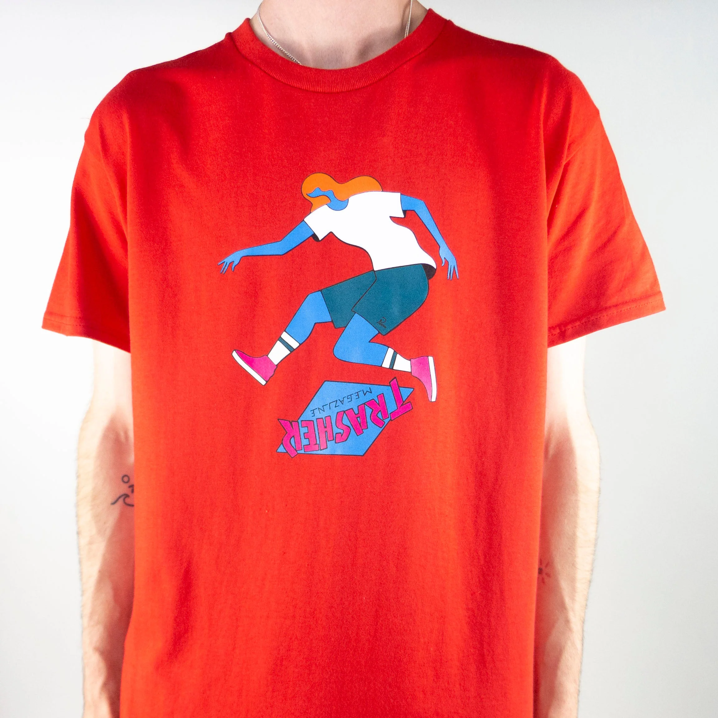 Thrasher x Parra Trasher Tre T-Shirt - Red - Image 4