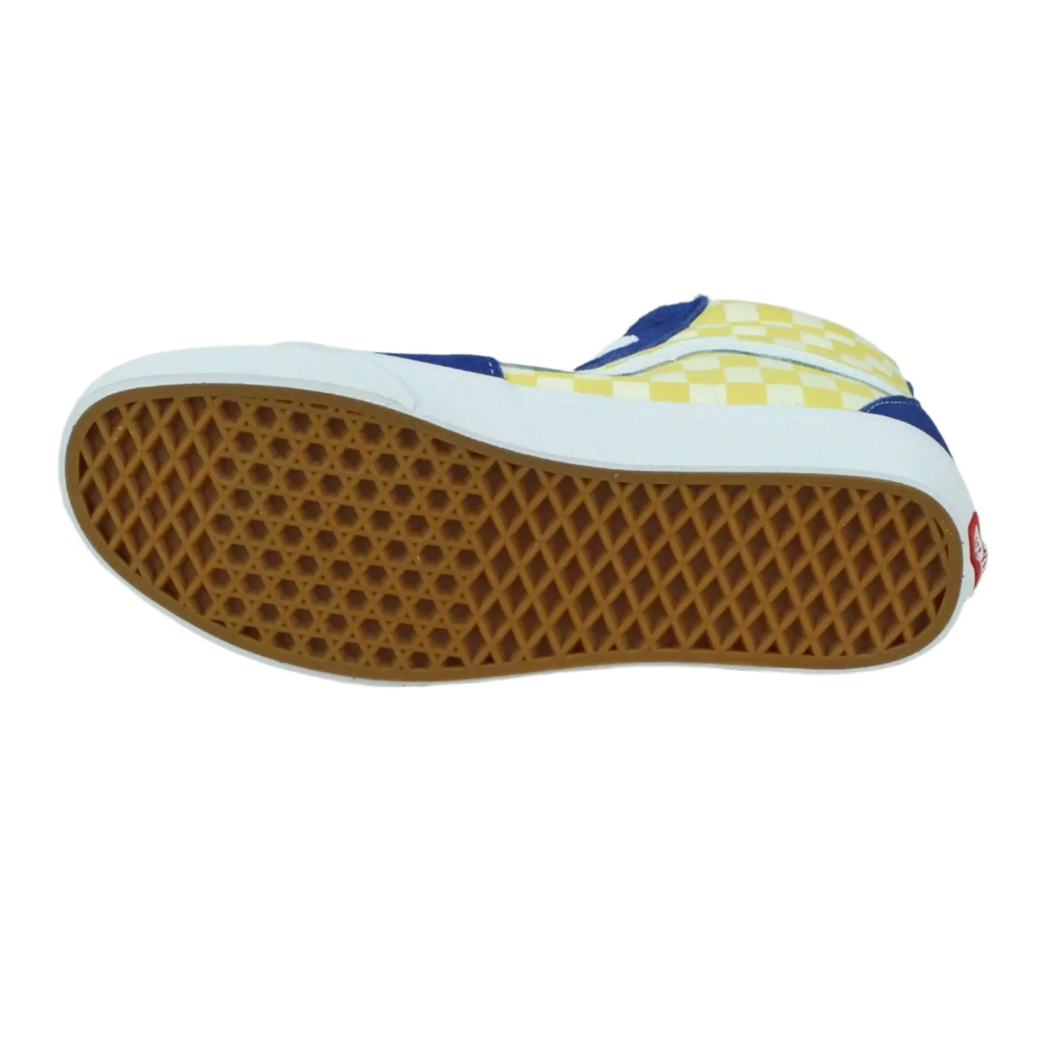 Vans BMX Checkerboard Sk8 Hi - Yellow / Blue - Image 6