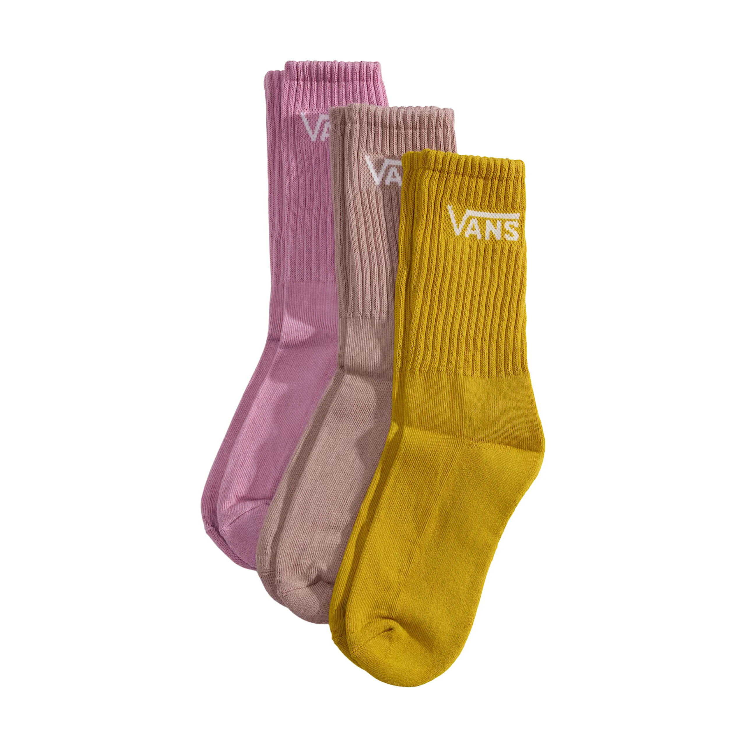 Vans Classic Crew 3 Pack Socks - Pink Dawn - Image 2