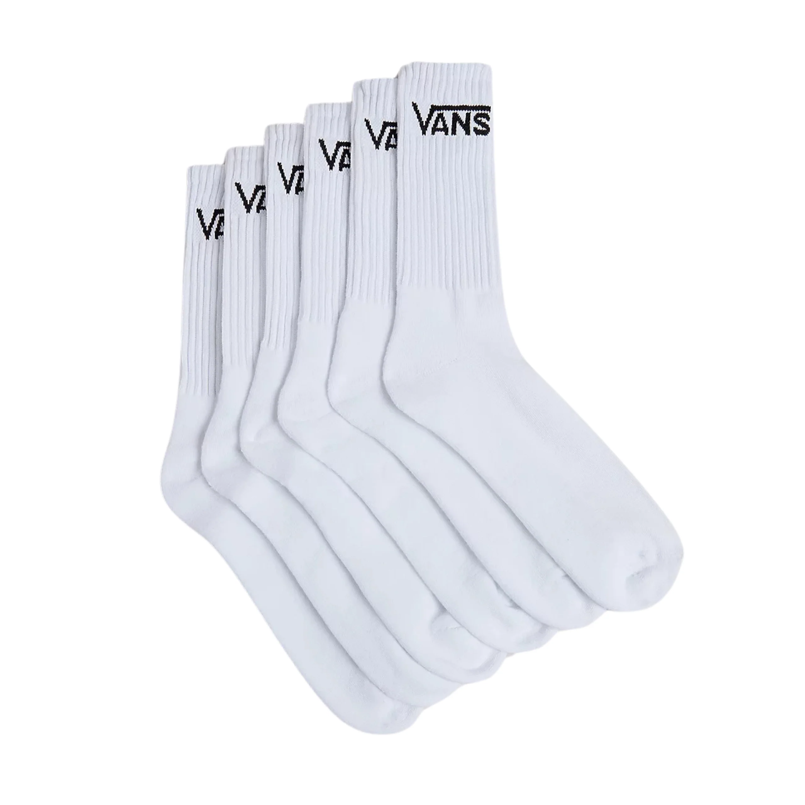 Vans Classic Crew 6 Pack Socks - White