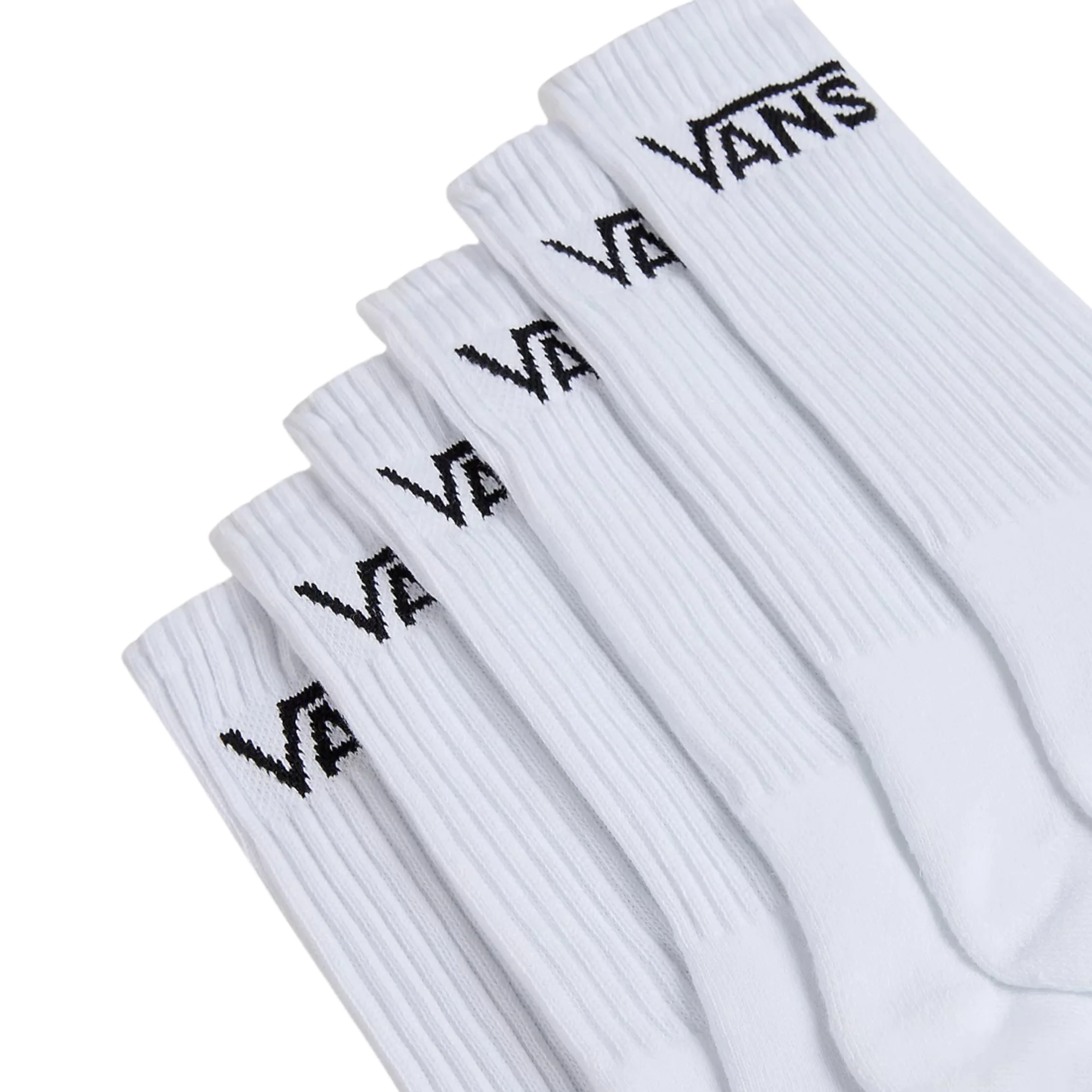 Vans Classic Crew 6 Pack Socks - White - Image 2